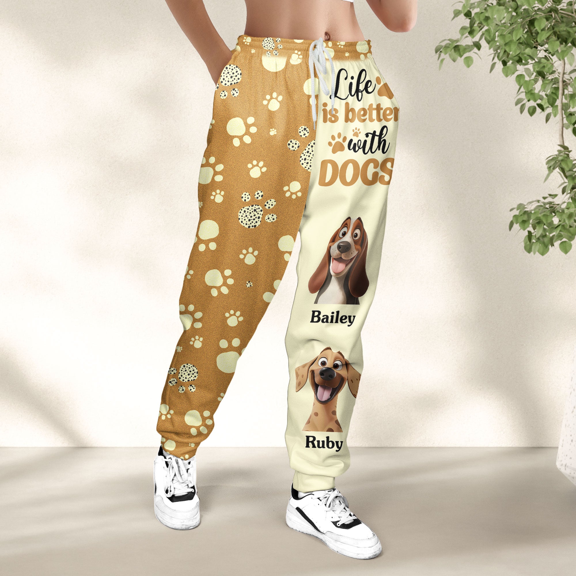 Life Is Better With Dogs - Personalized Sweatpants