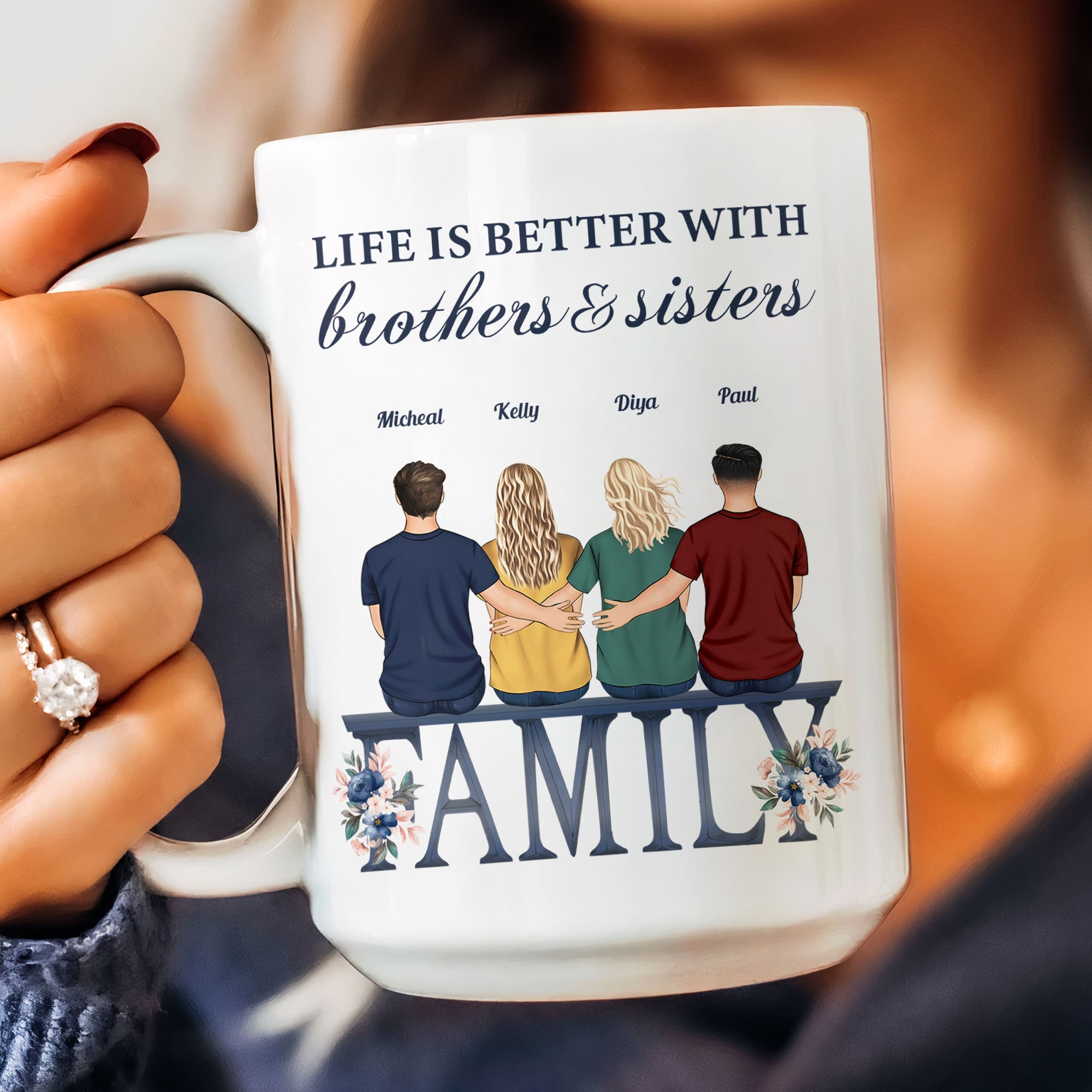 Life Is Better With Siblings - Personalized Mug