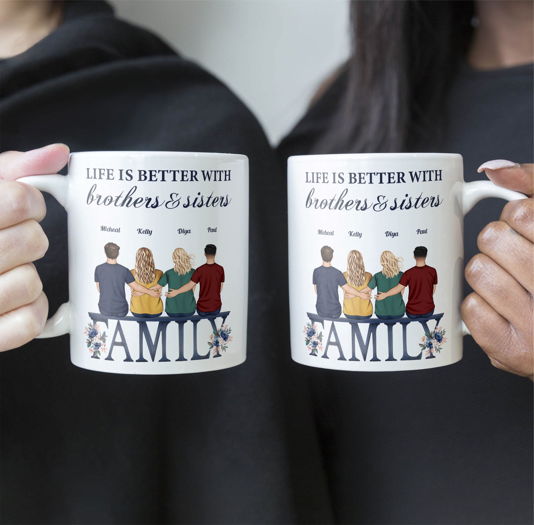 Life Is Better With Siblings - Personalized Mug