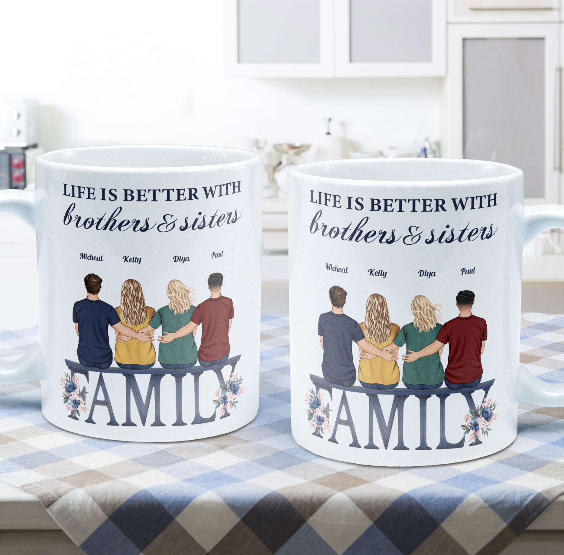 Life Is Better With Siblings - Personalized Mug