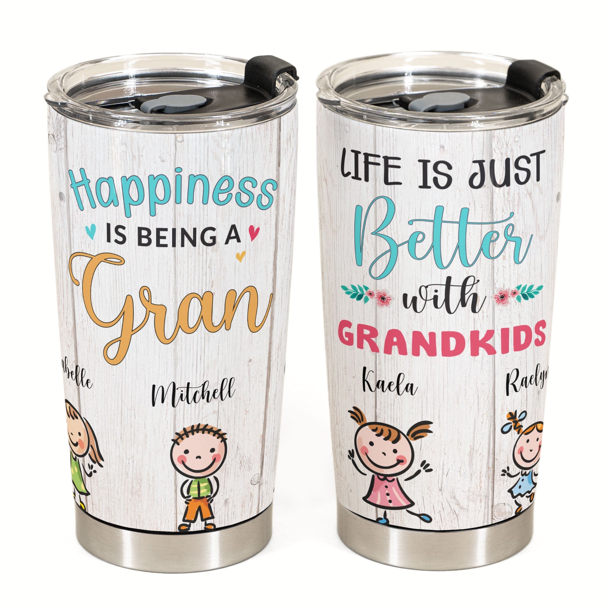 Life Is Just Better With Grandkids - Personalized Tumbler Cup