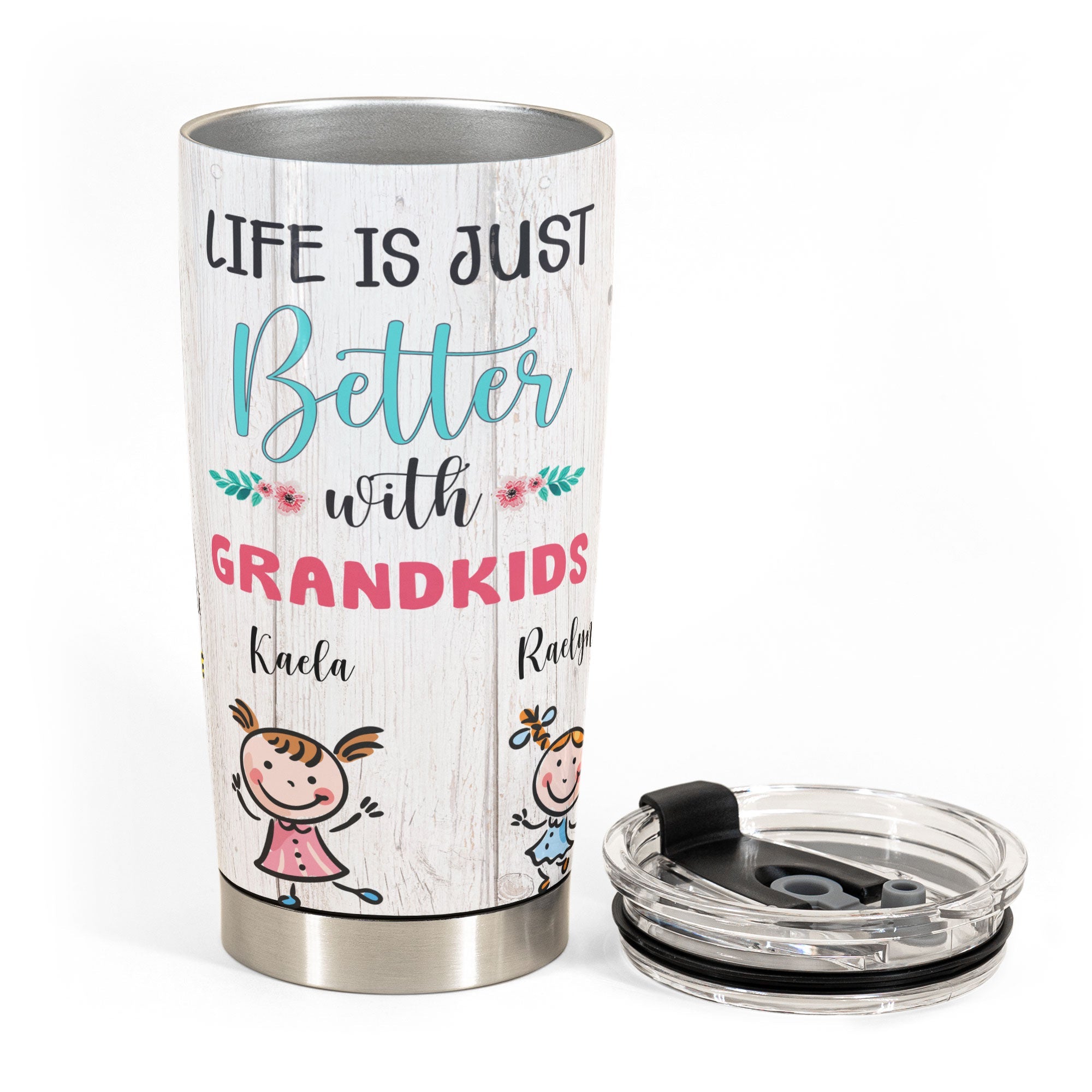 Life Is Just Better With Grandkids - Personalized Tumbler Cup