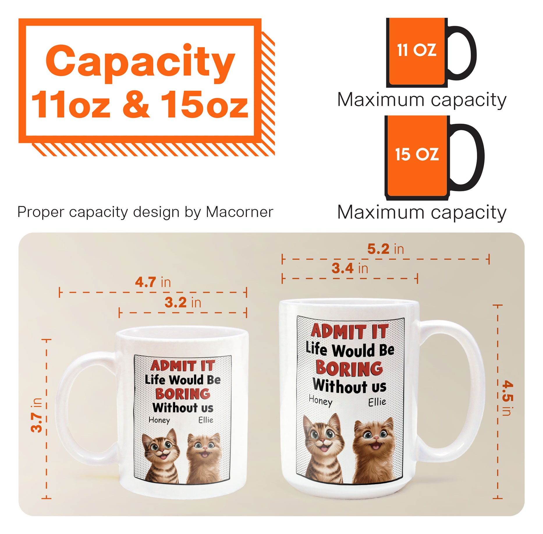 Life Would Be Boring Without Us - Cat Version - Personalized Mug