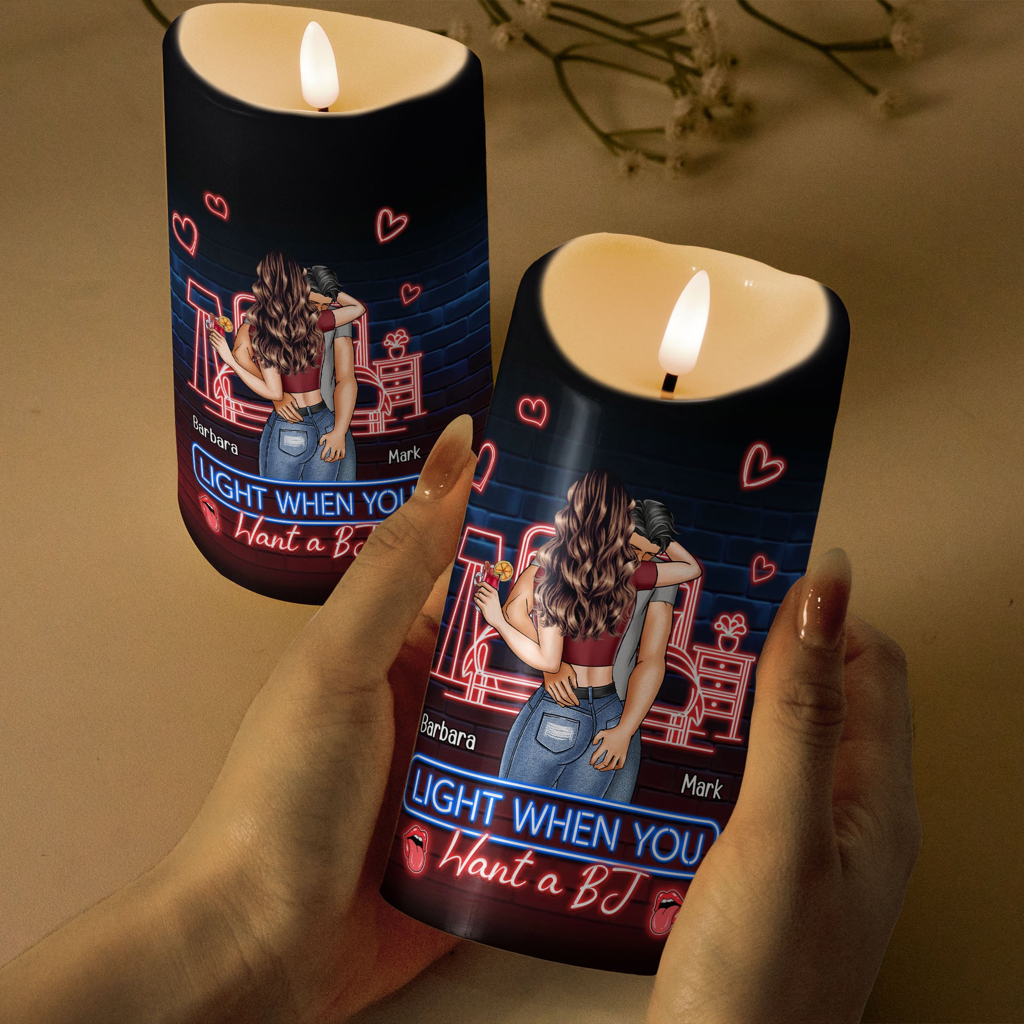 Light Me When You Want A - Personalized LED Candle