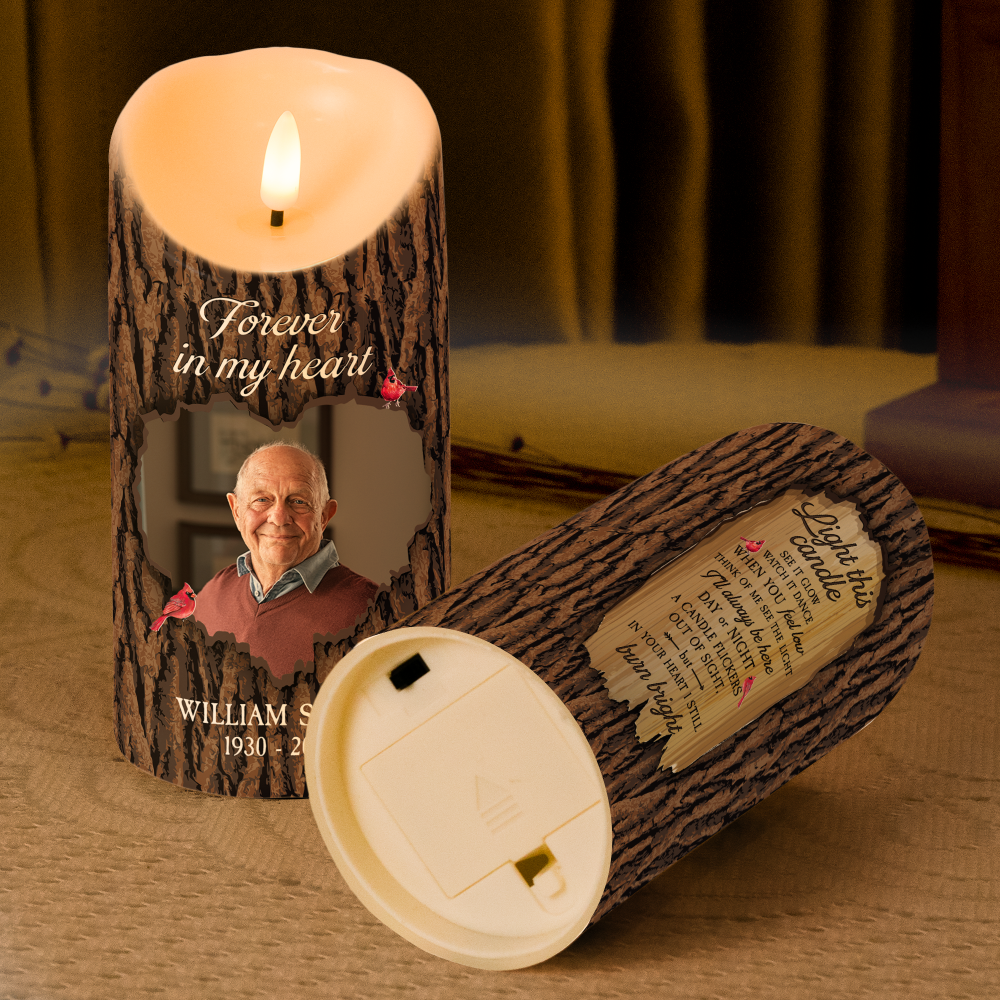 Light This Candle See It Glow - Personalized Photo LED Candle