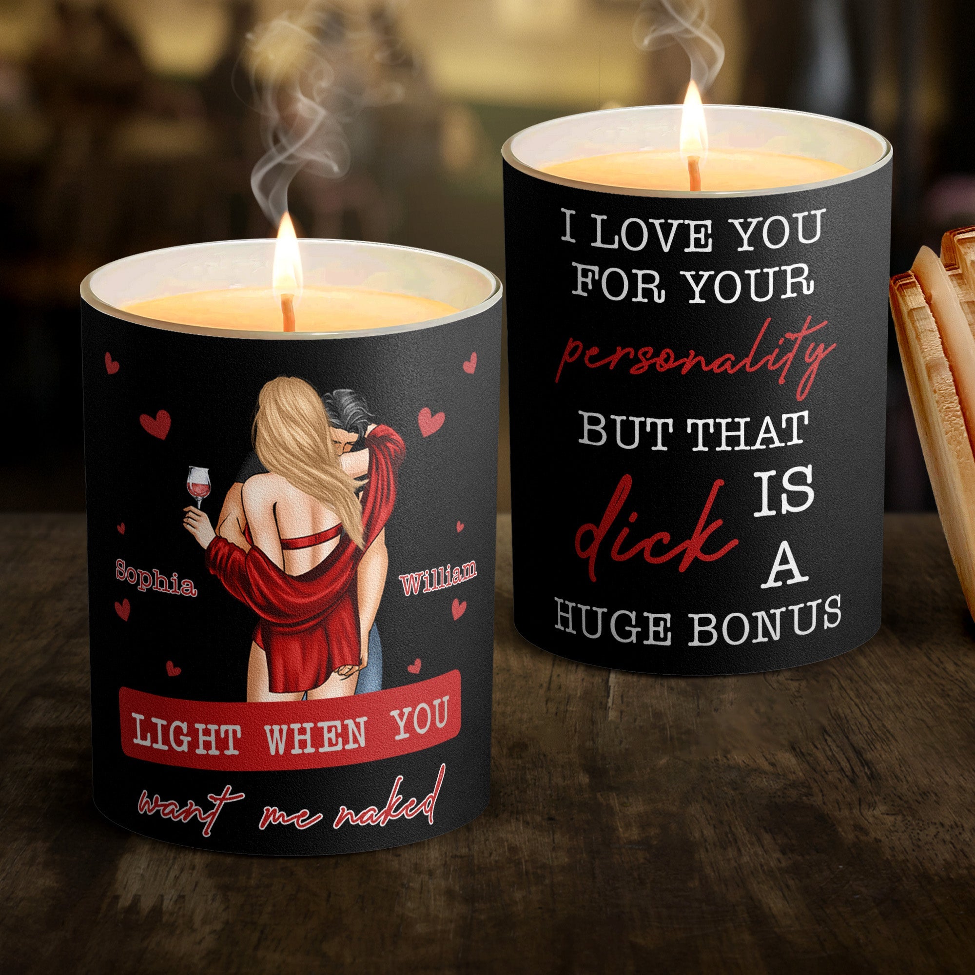 Light When You Want Me Naked - Personalized Candle