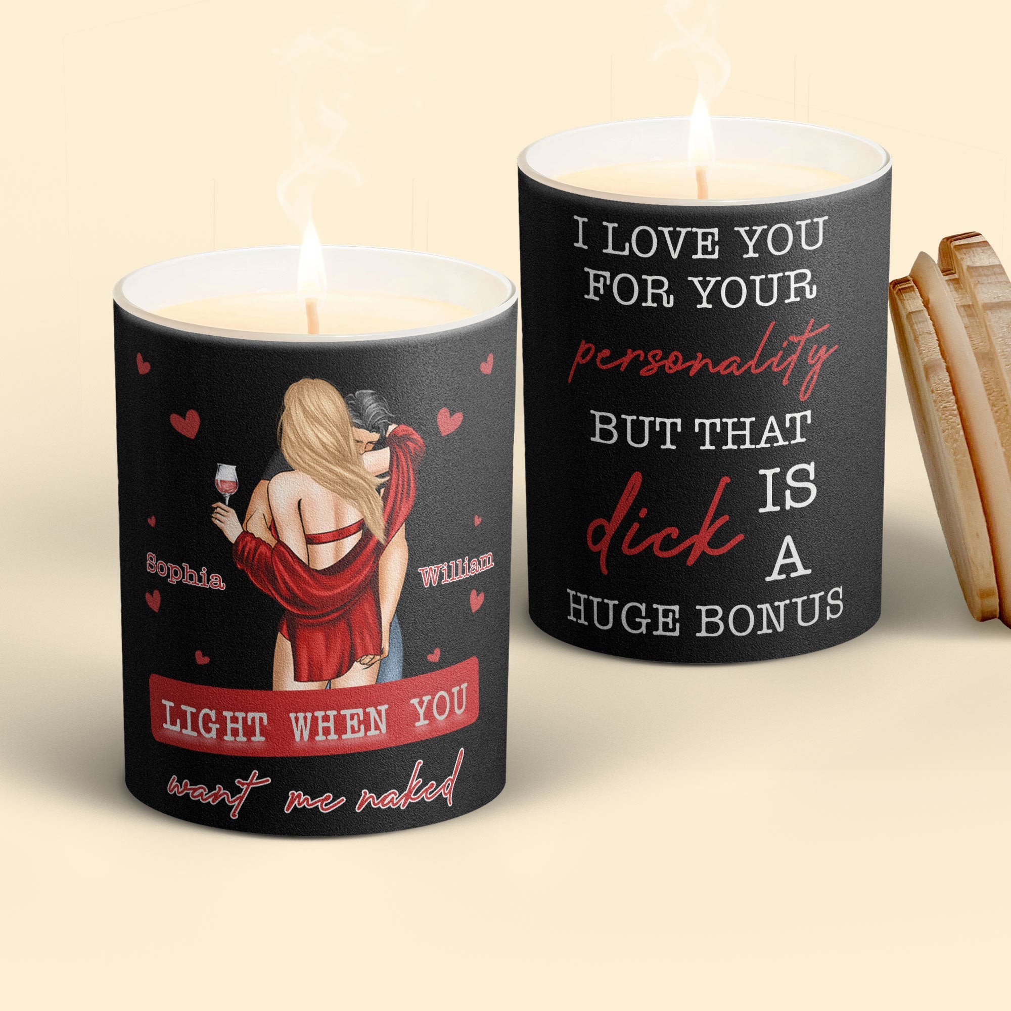 Light When You Want Me Naked - Personalized Candle