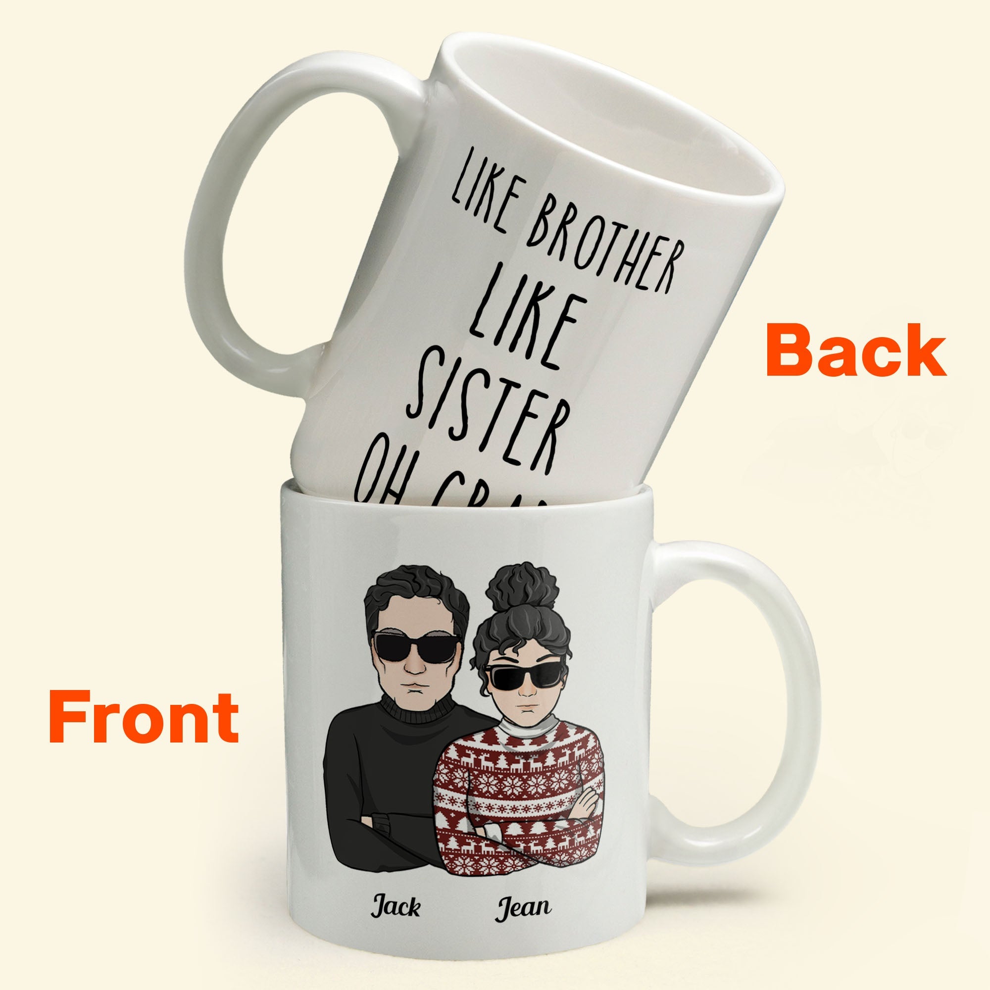 Like Brother Like Sister Oh Crap - Personalized Mug