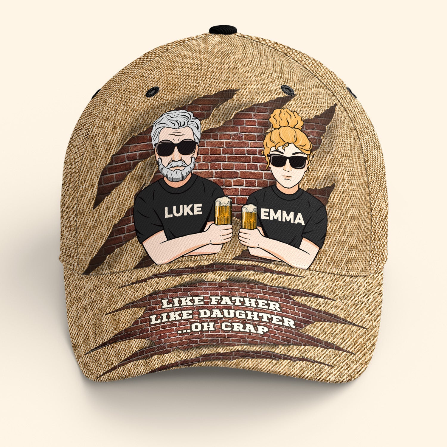 Like Father, Like Daughter ...Oh Crap - Personalized Classic Cap