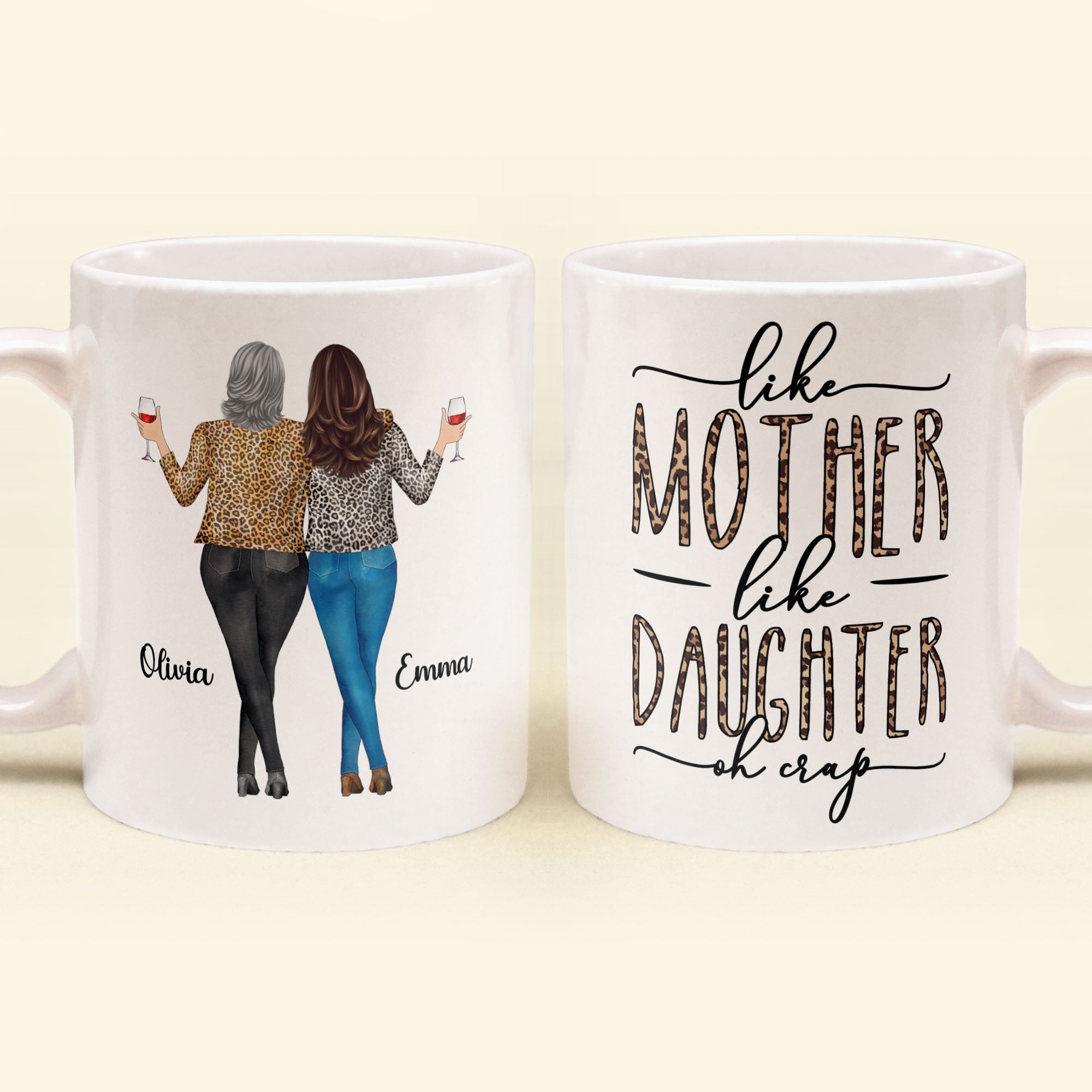 Like Mom Like Daughter Oh Crap - Personalized Mug