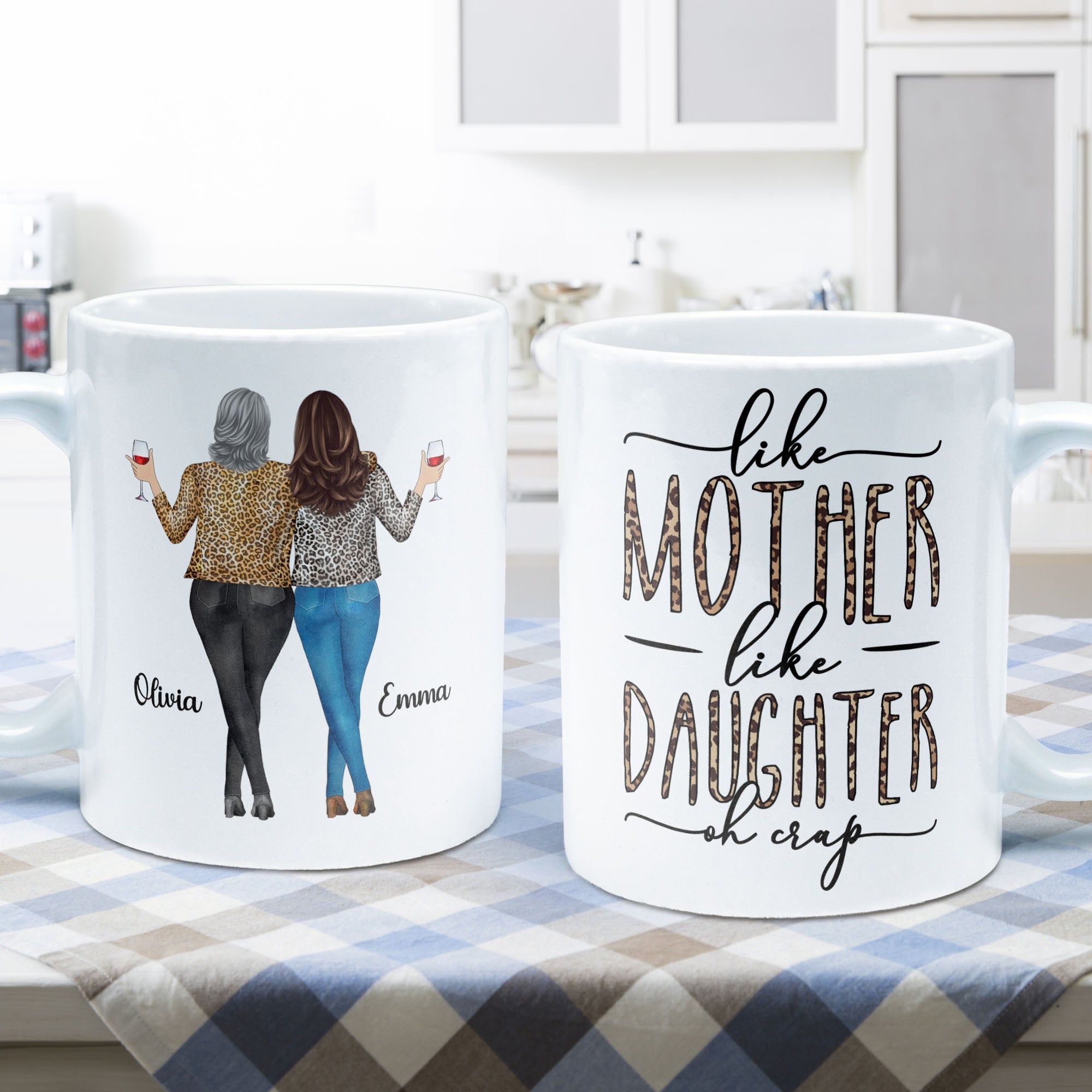 Like Mom Like Daughter Oh Crap - Personalized Mug