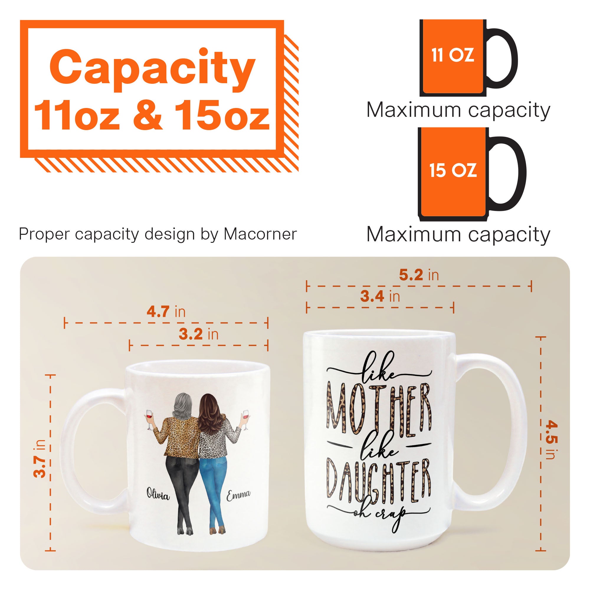 Like Mom Like Daughter Oh Crap - Personalized Mug