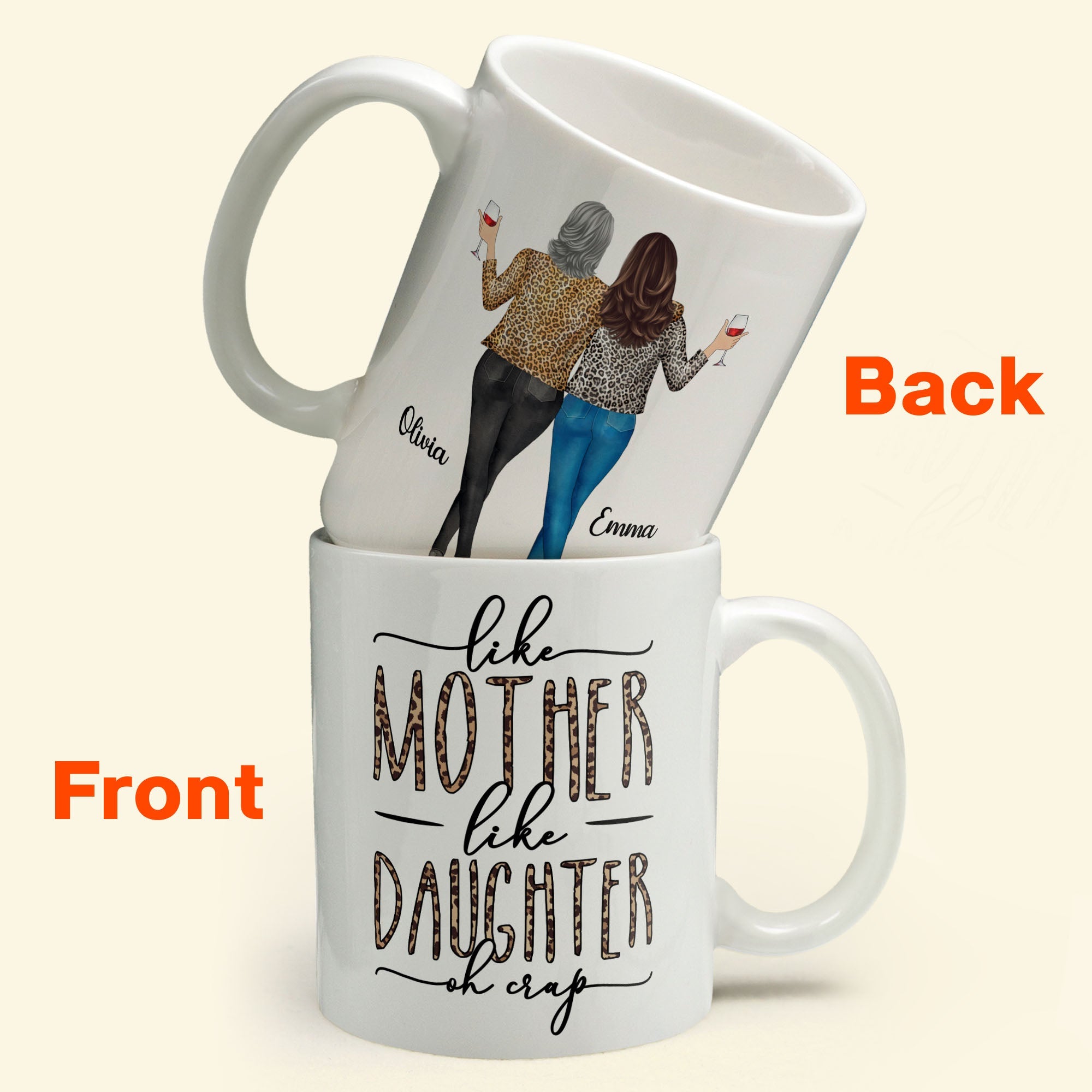 Like Mom Like Daughter Oh Crap - Personalized Mug