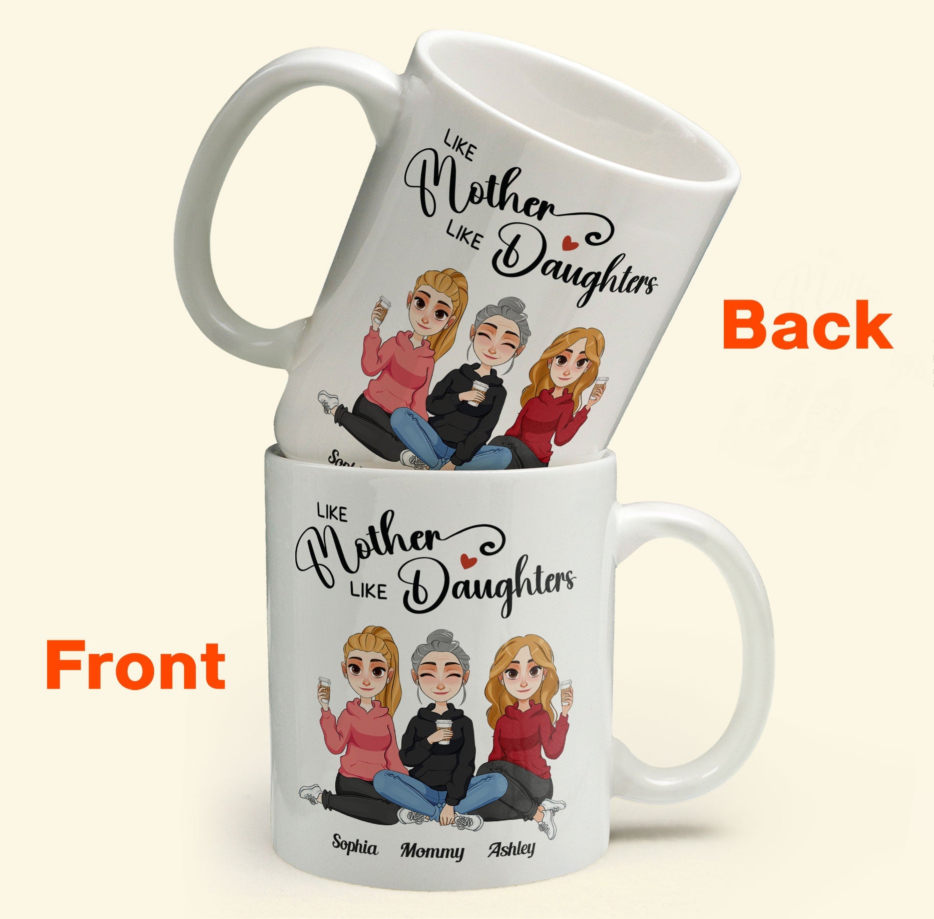 Like Mother Like Daughters - Personalized Mug