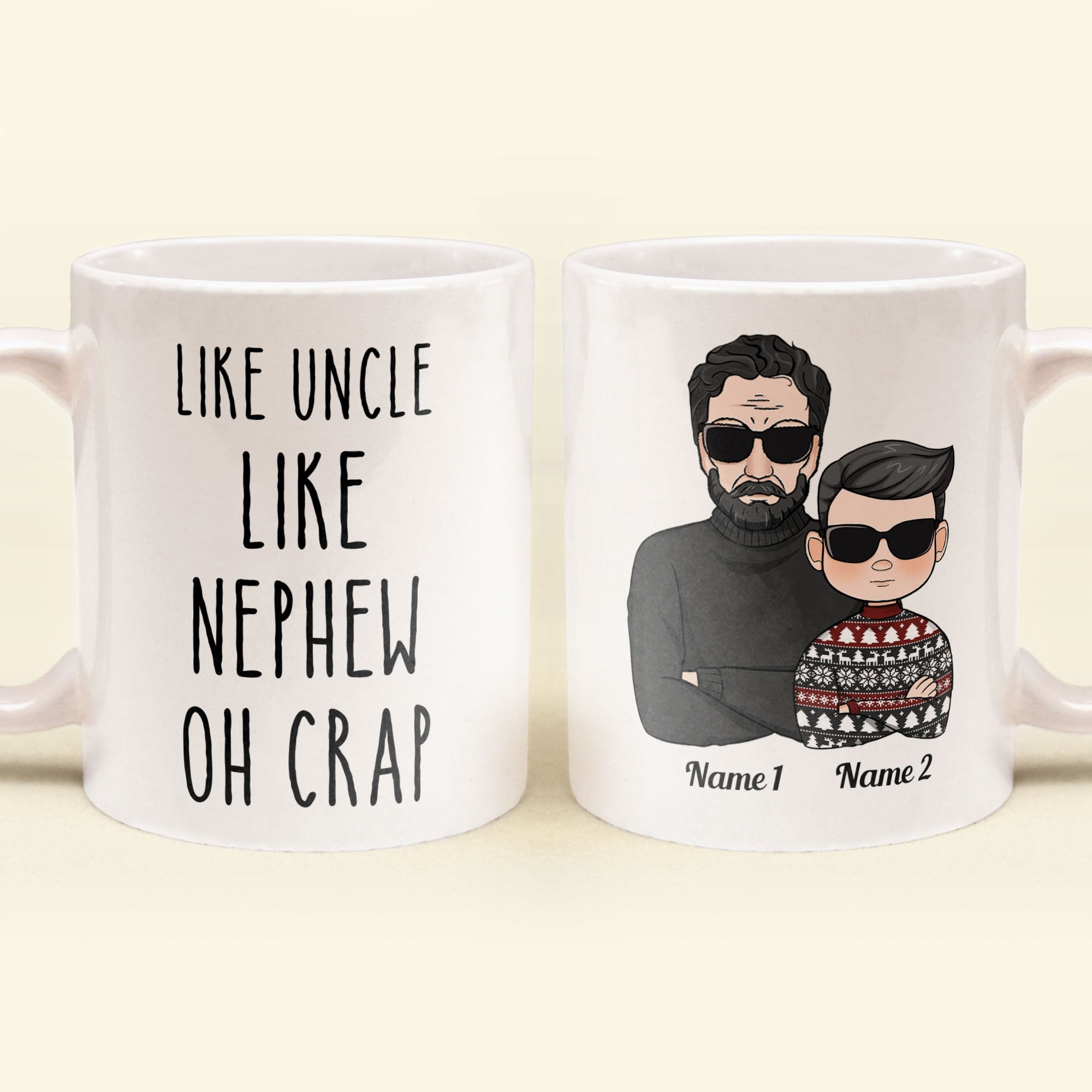 Like Uncle Like Nephew Oh Crap - Personalized Mug