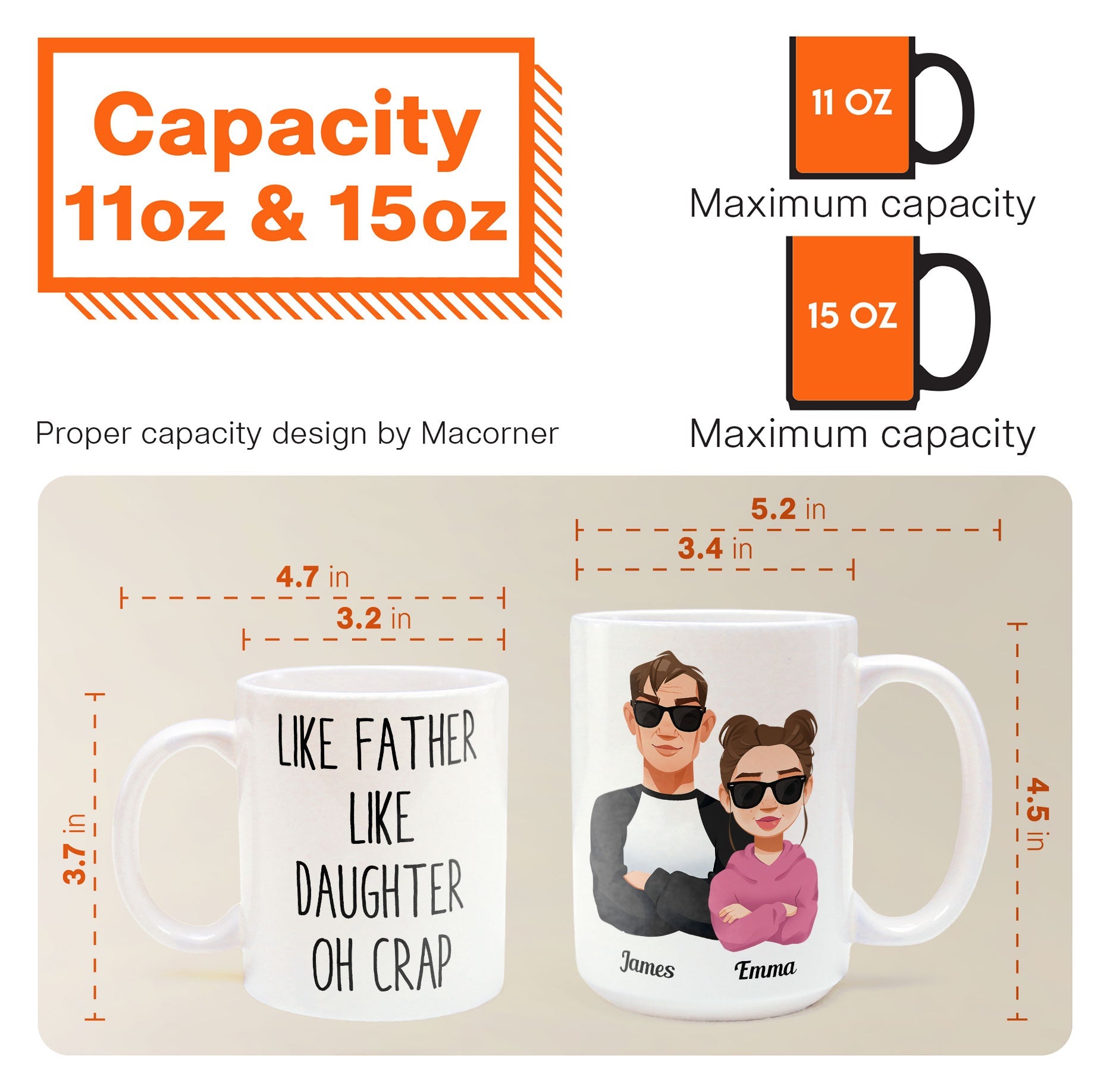 Like Dad Like Daughter - Personalized Mug