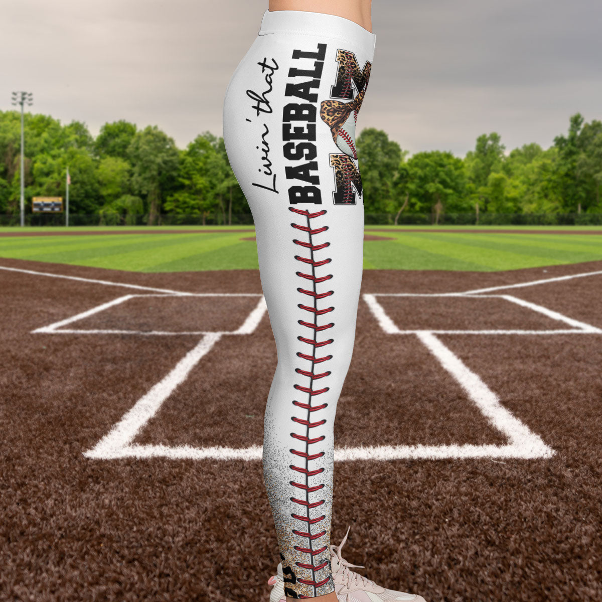 Livin' That Baseball Mom Life - Personalized Leggings