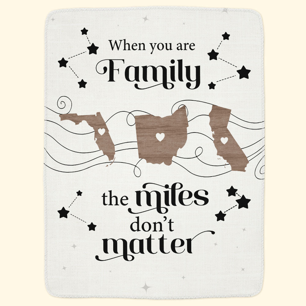 Long Distance Family Siblings - Personalized Blanket