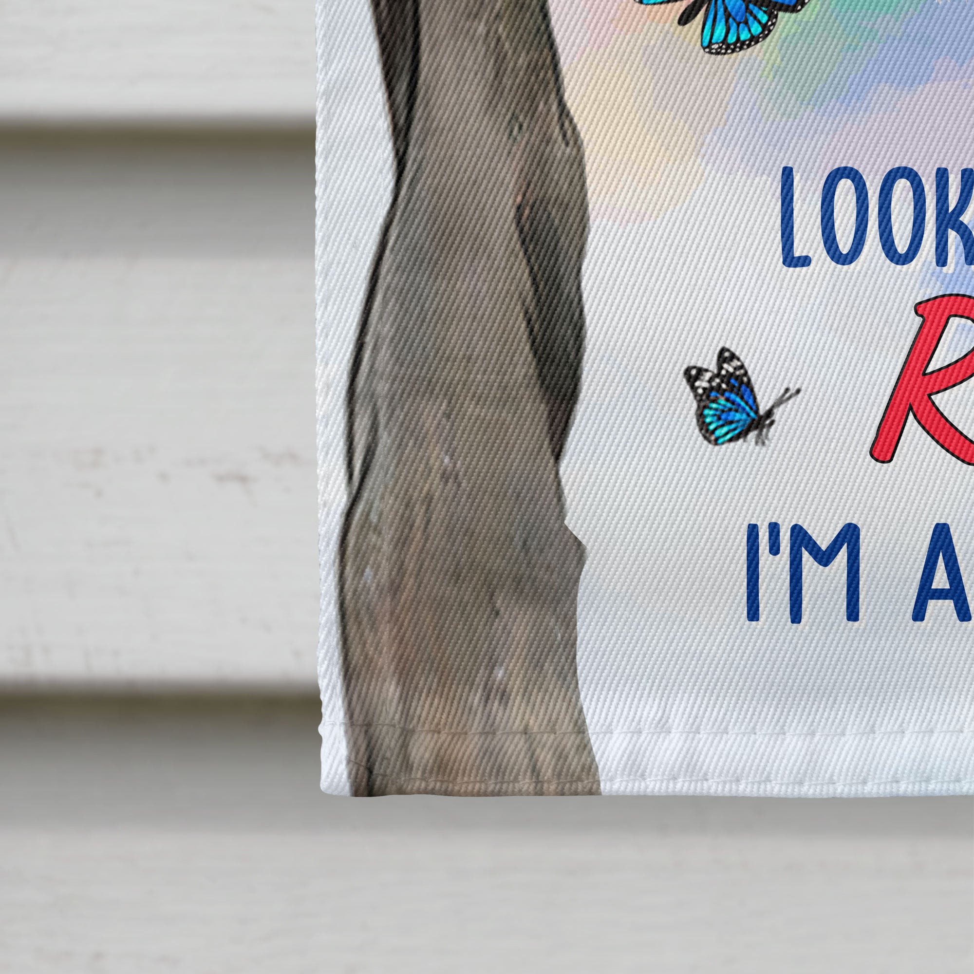 Look For Me In The Rainbows - Personalized Photo Flag