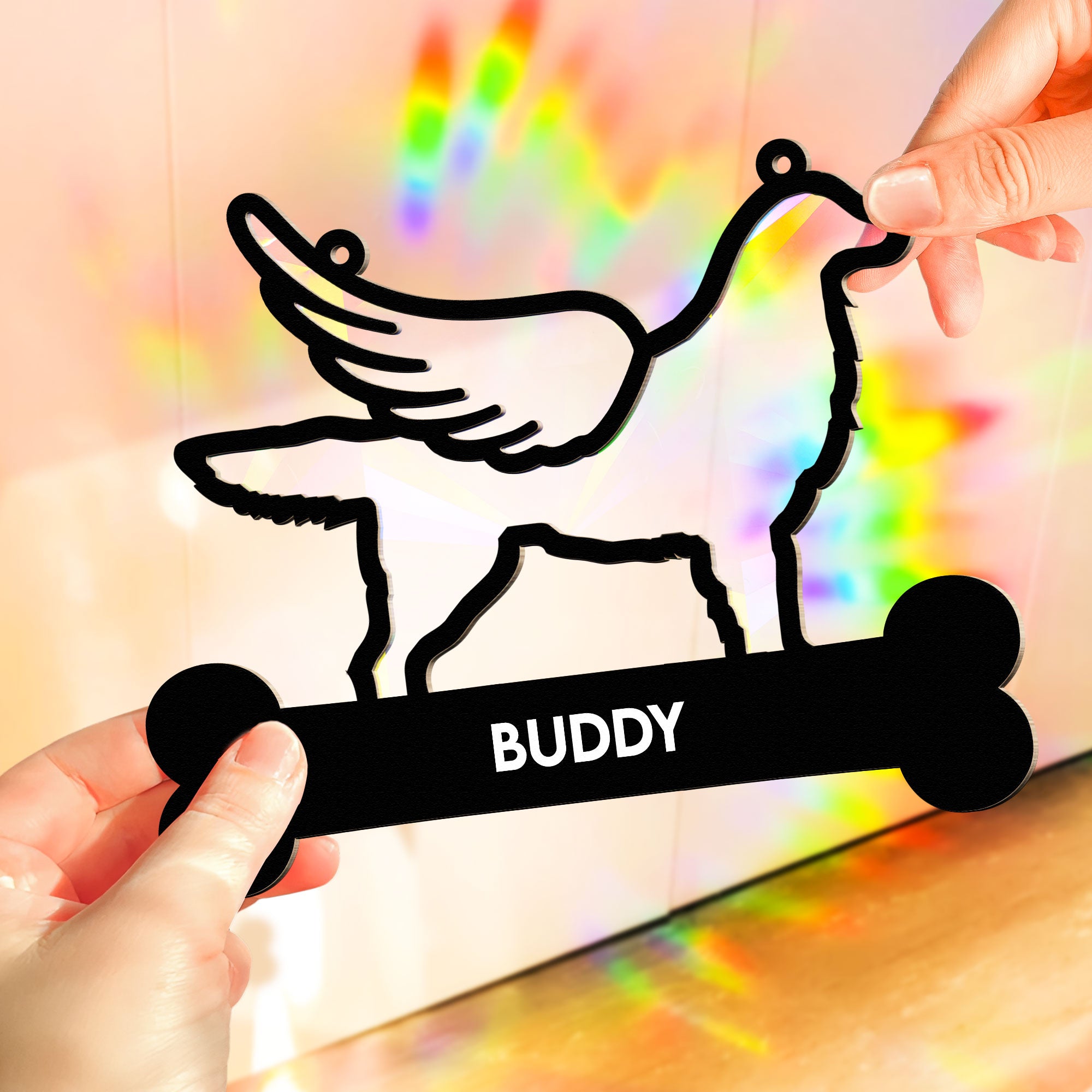 Loss Of Dog - Personalized Rainbow Suncatcher