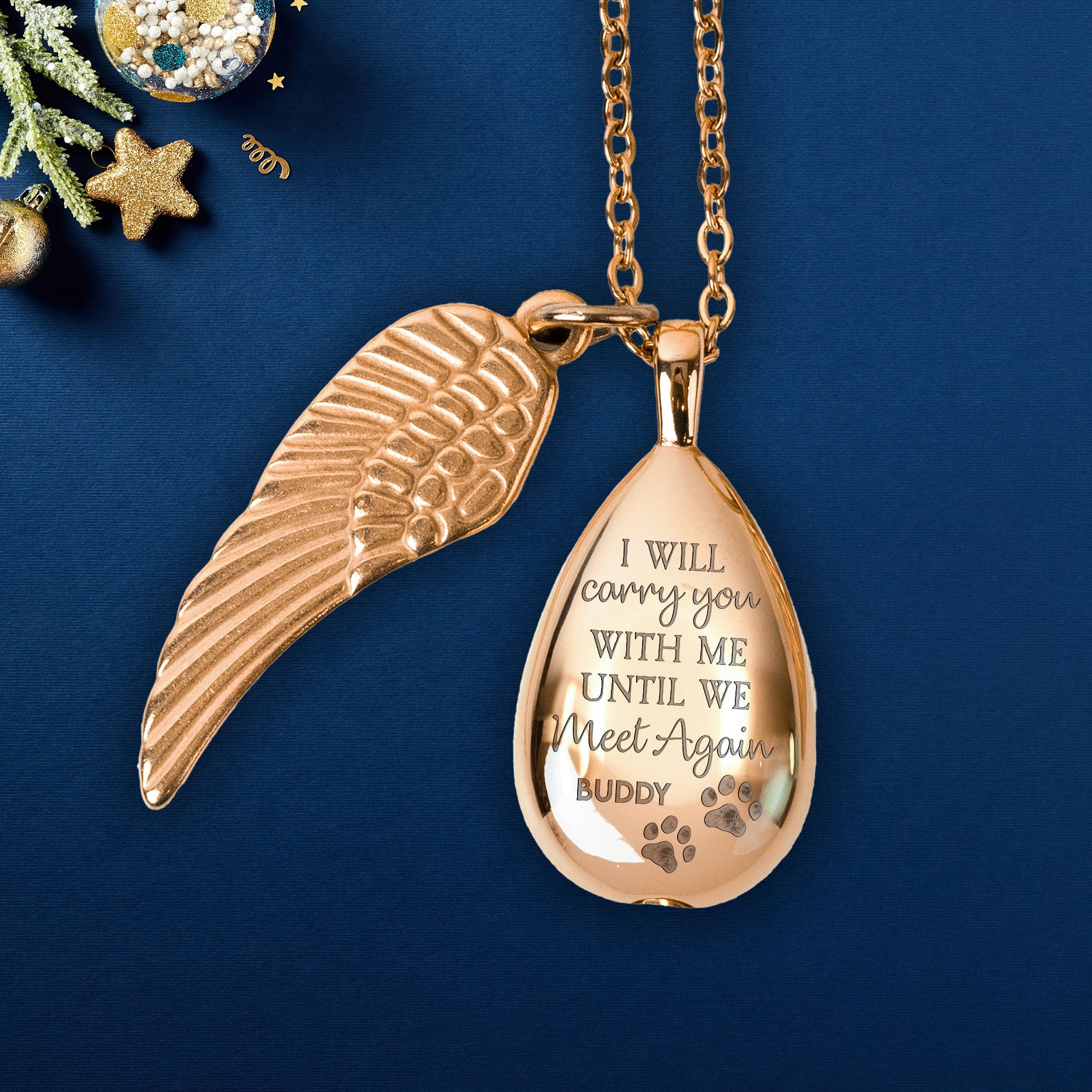 Loss Of Pet - I Will Carry You With Me - Personalized Urn Necklace