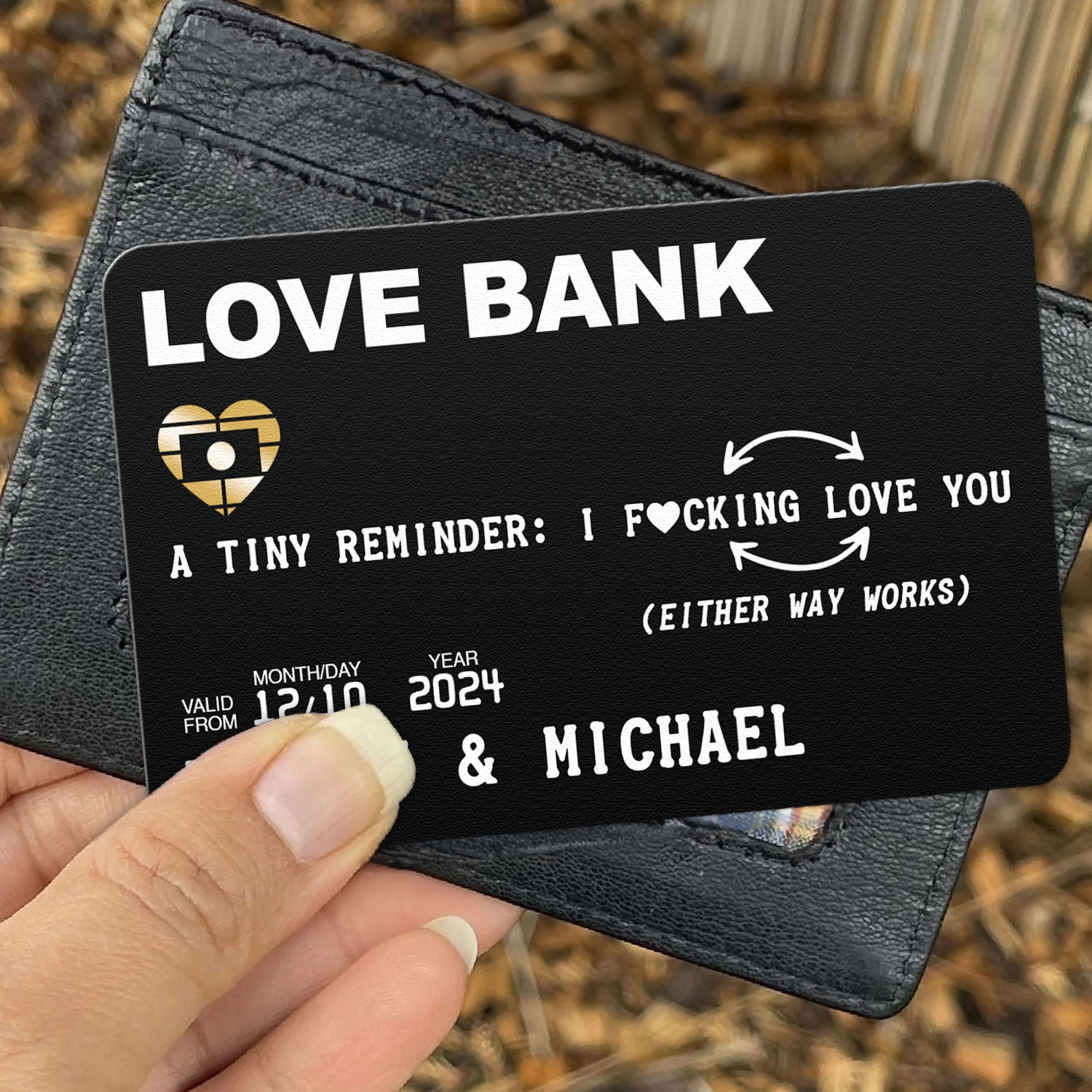 Love Bank - Personalized Aluminum Wallet Card