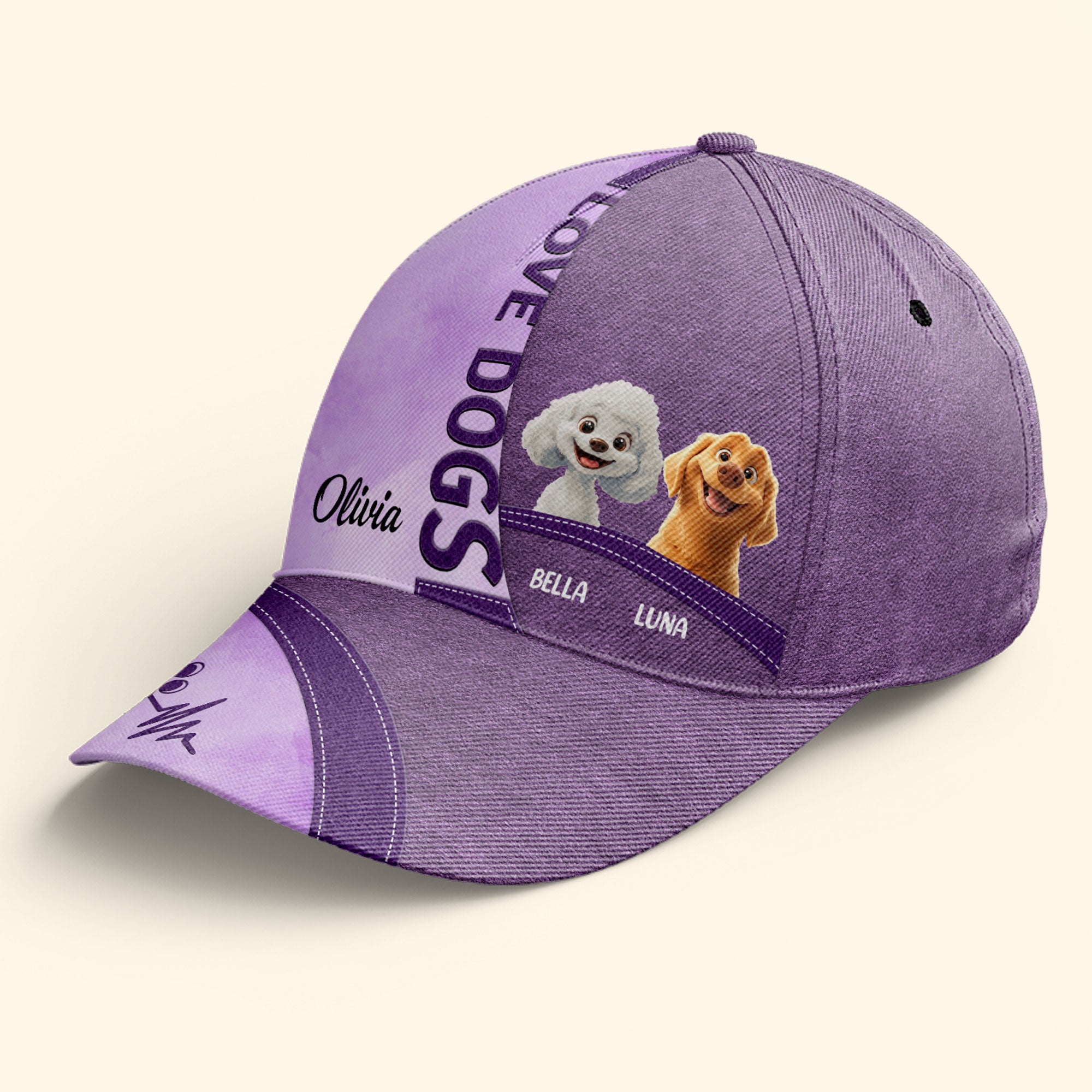 Love Dogs - Dog Mom - Personalized Classic Cap