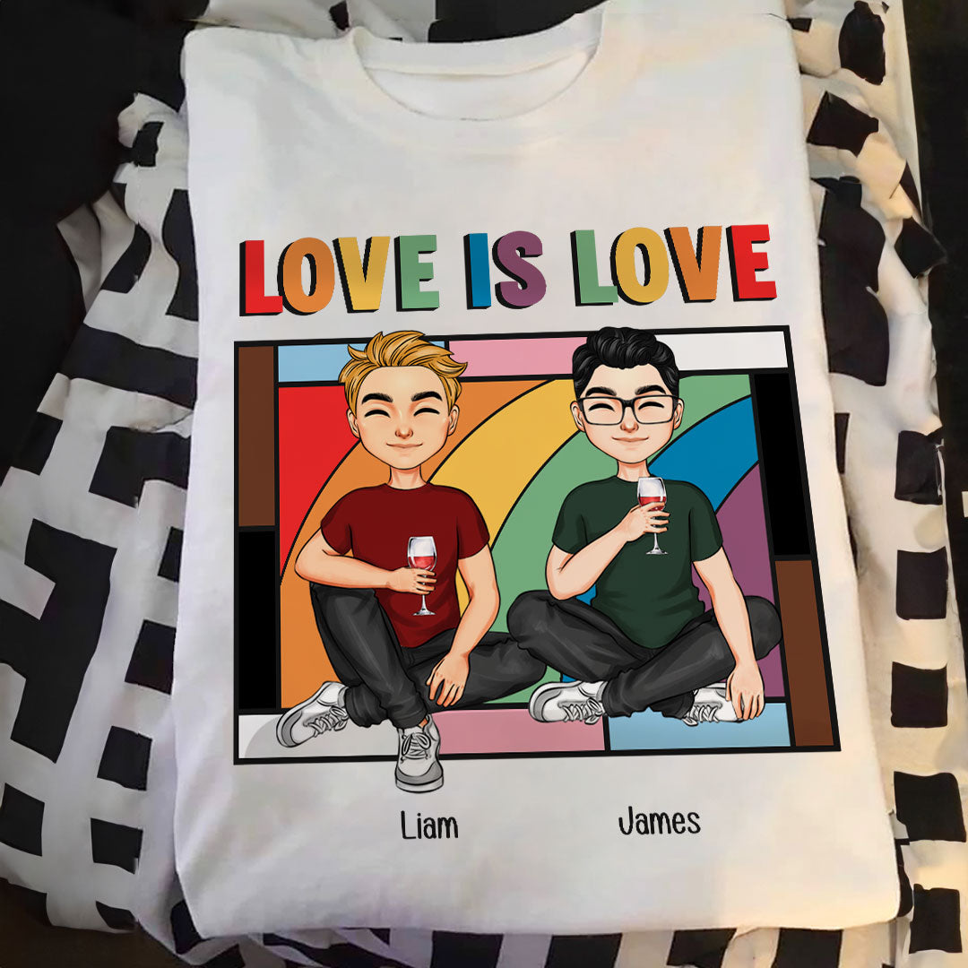 Love Is Love Window Pride Month - Personalized Shirt