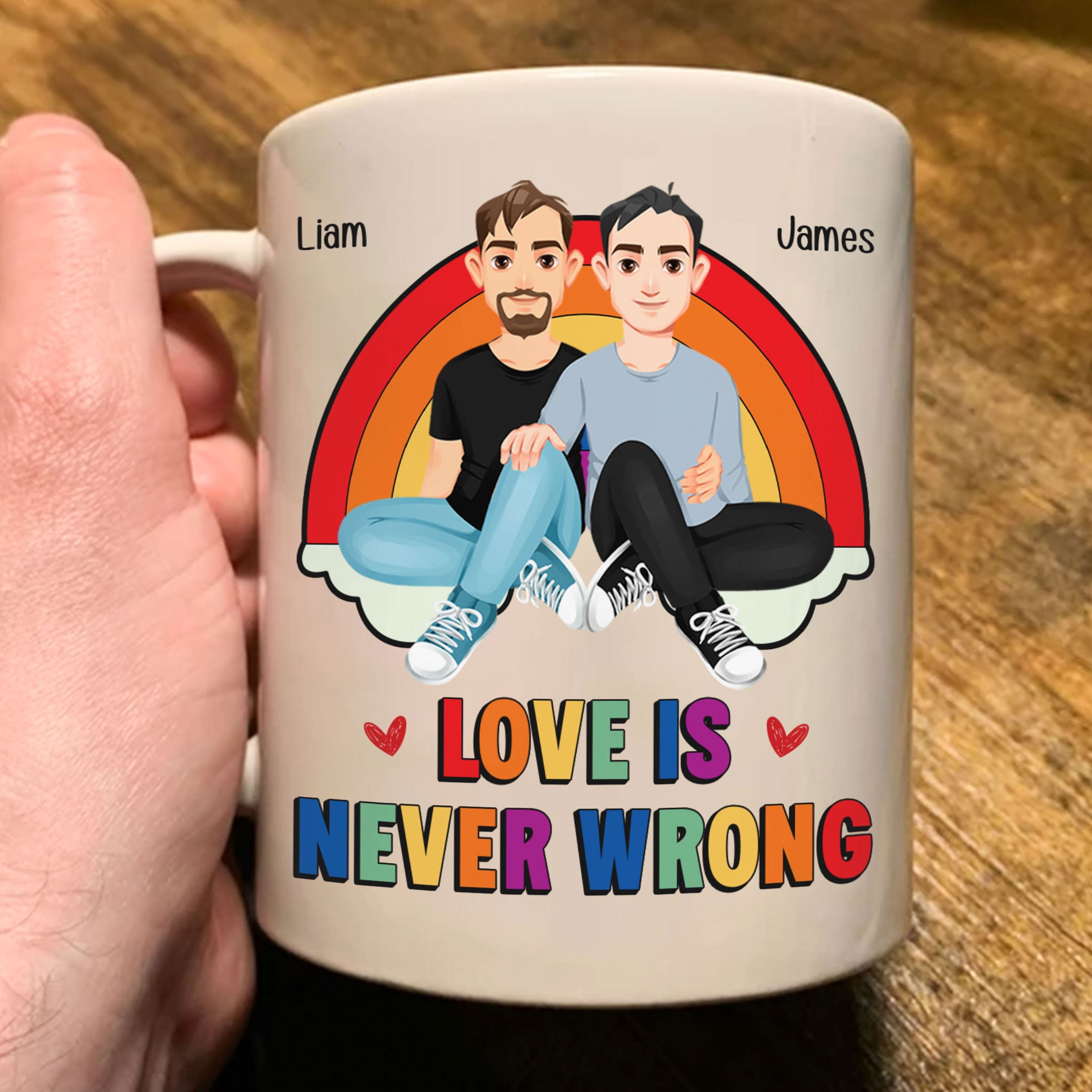 Love Is Never Wrong Pride Month - Personalized Mug