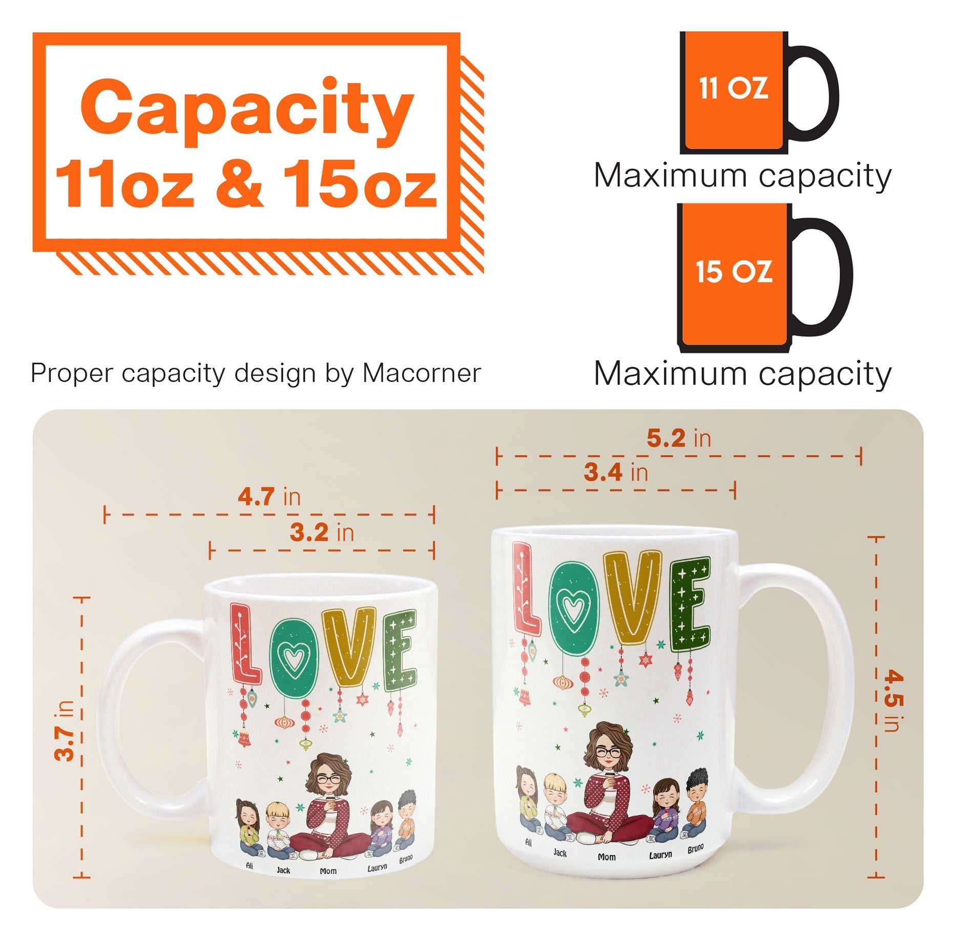 Love Mom - Personalized Mug