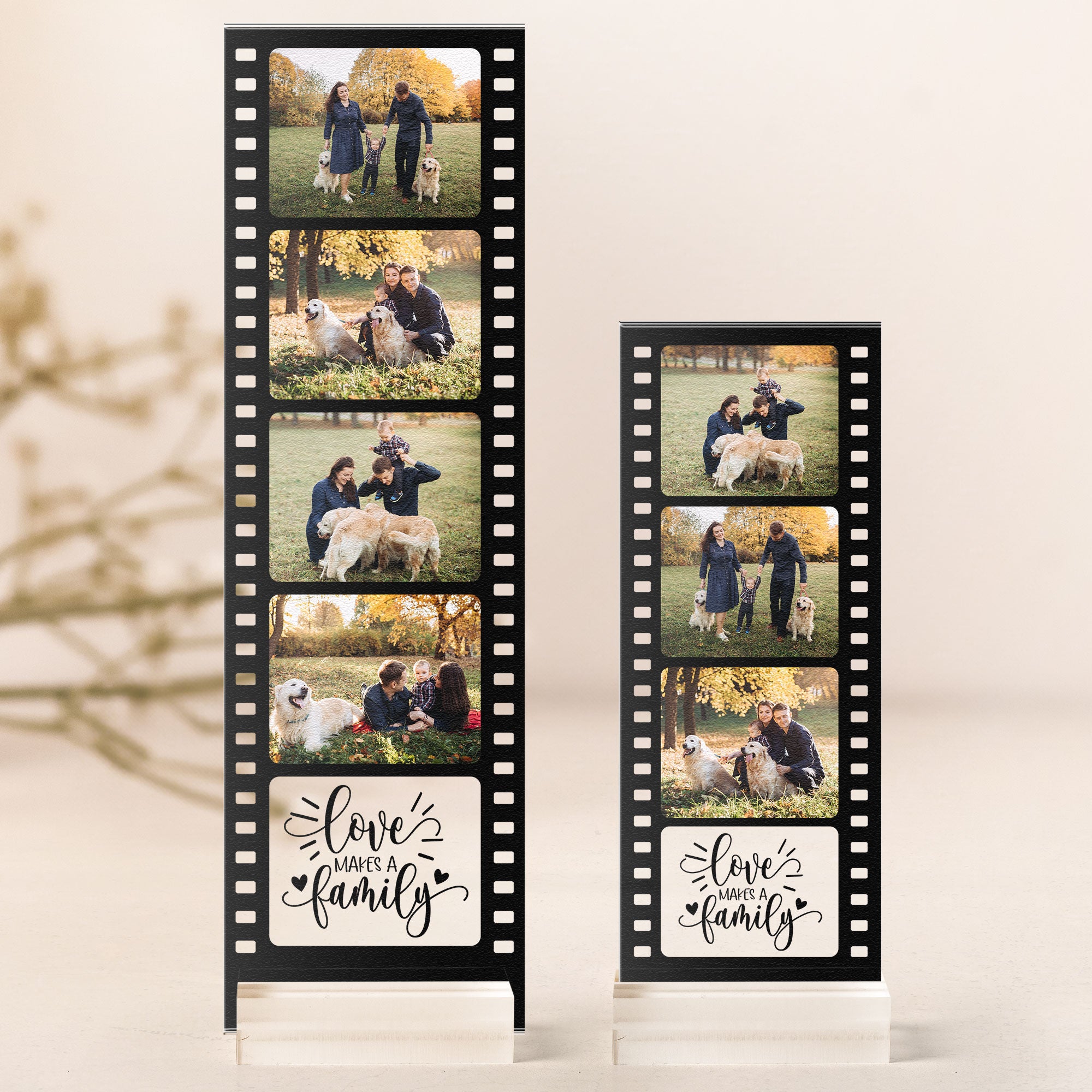 Loves Make A Family - Custom Acrylic Photo Film Strip