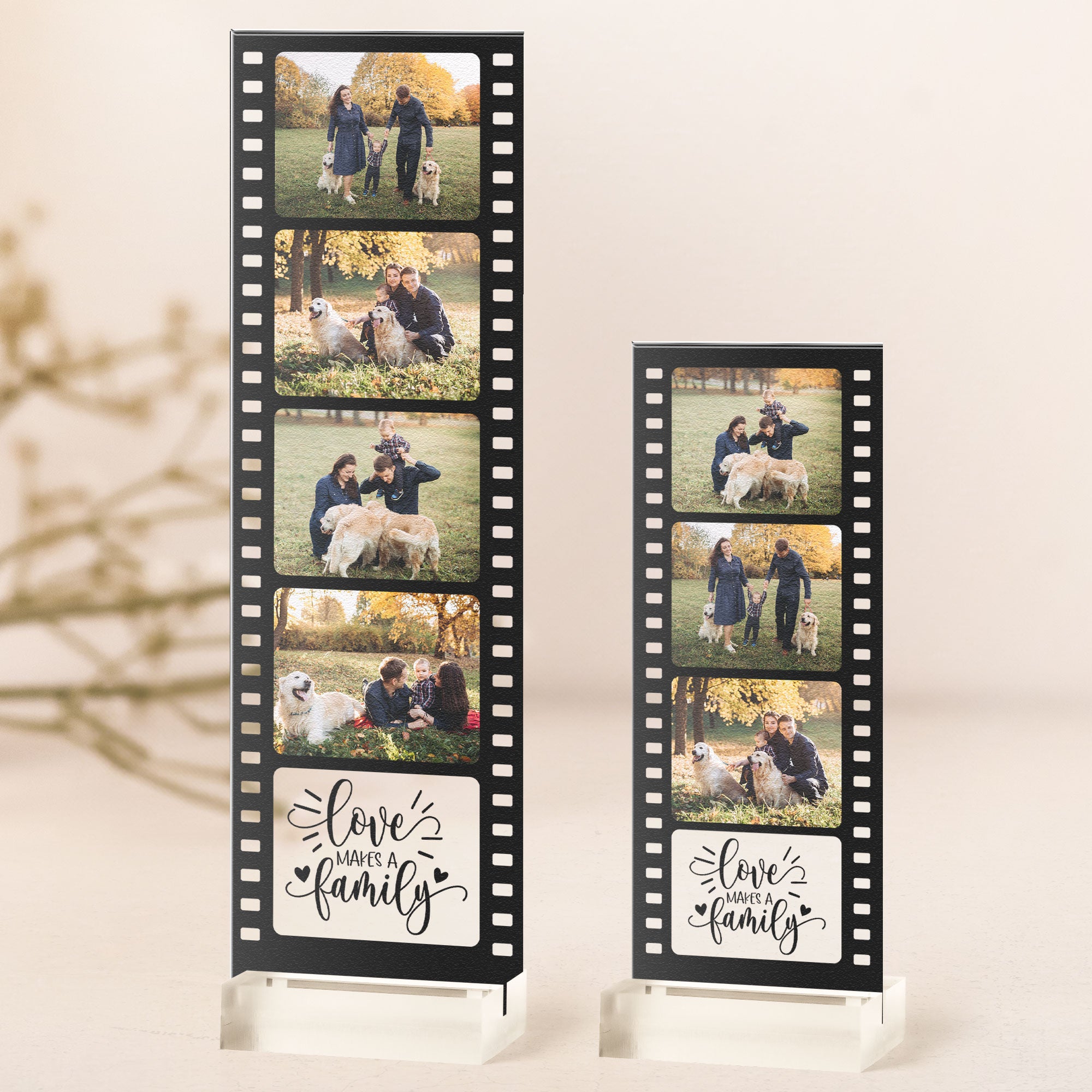 Loves Make A Family - Custom Acrylic Photo Film Strip