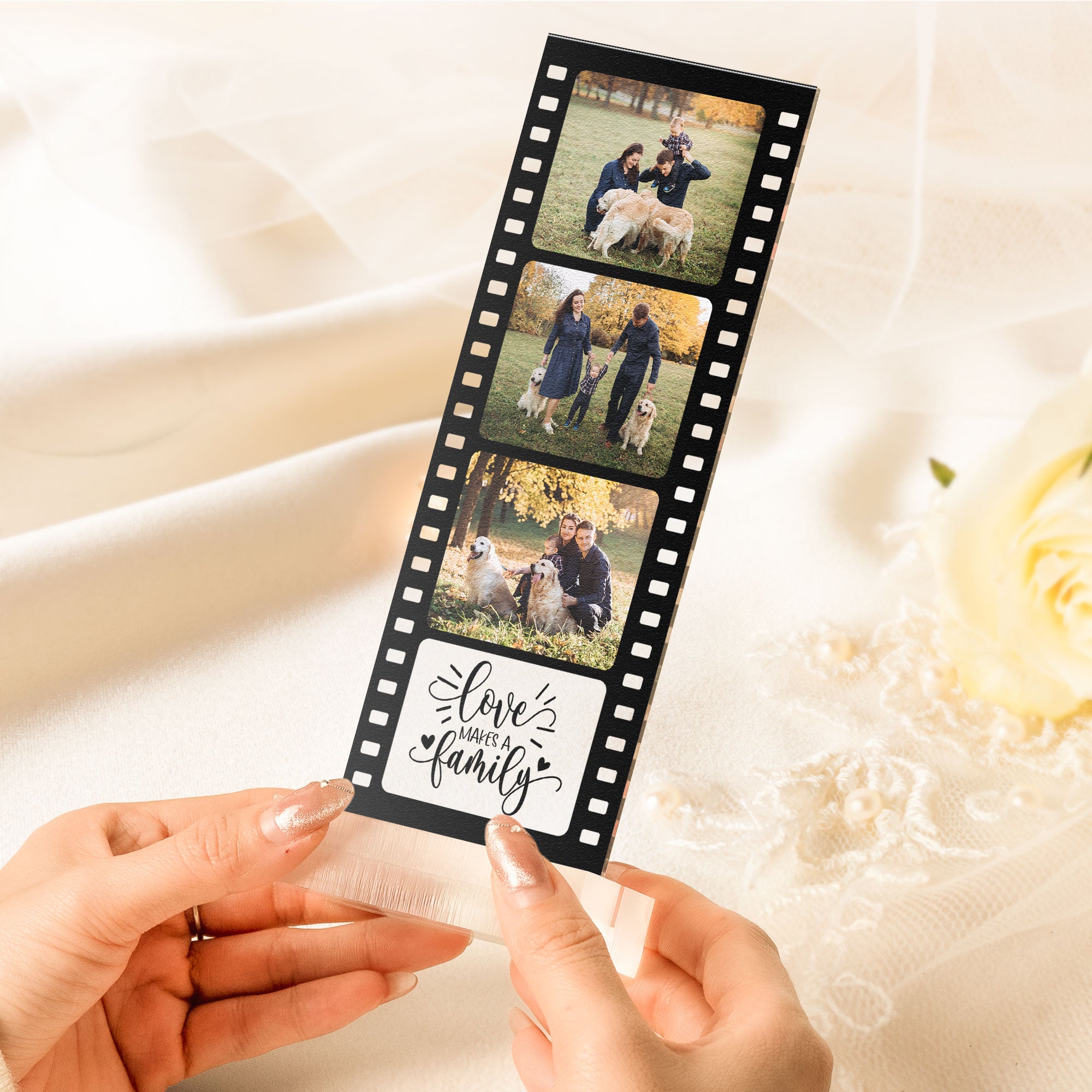 Loves Make A Family - Custom Acrylic Photo Film Strip