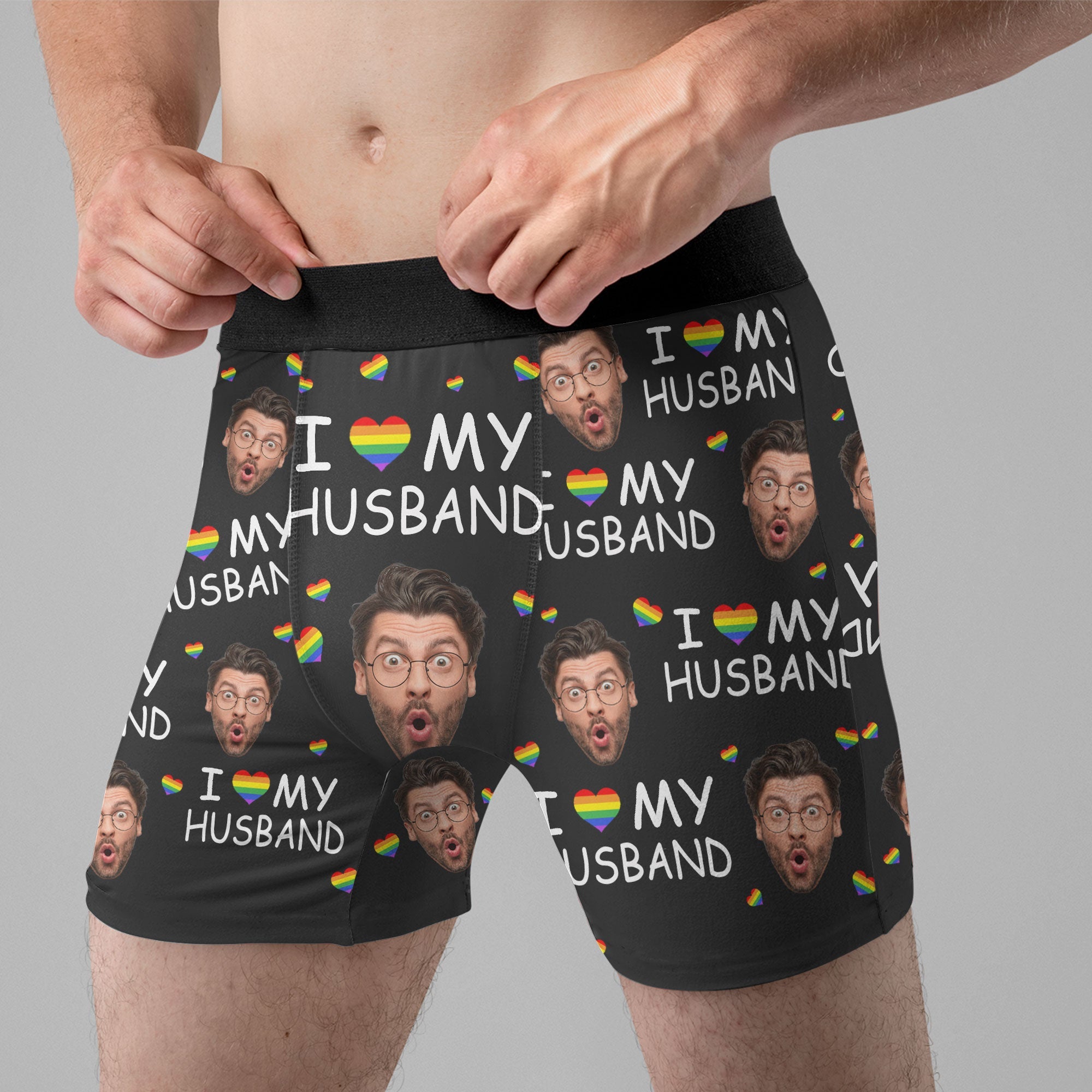 I Love My Husband - Personalized Men's Boxer Briefs