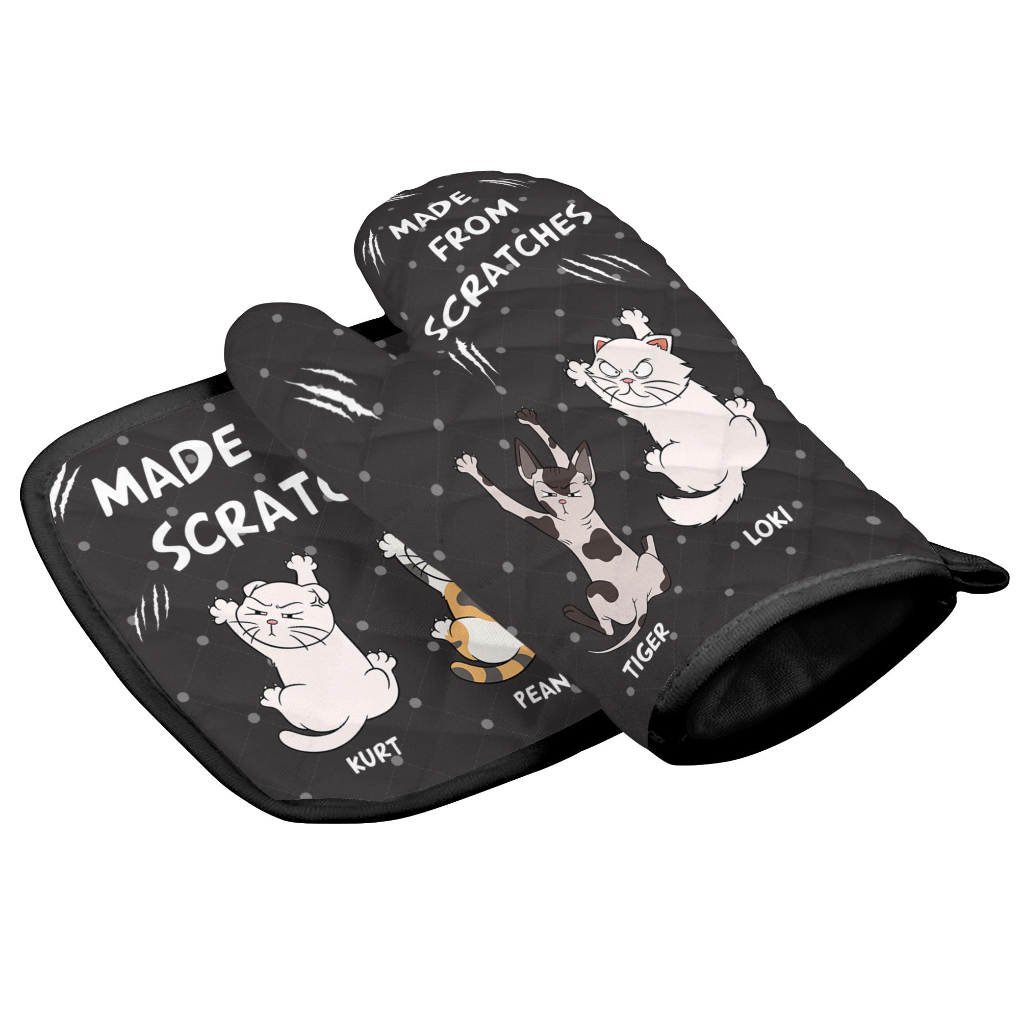 Made From Scratches - Personalized Oven Mitts And Pot Holder