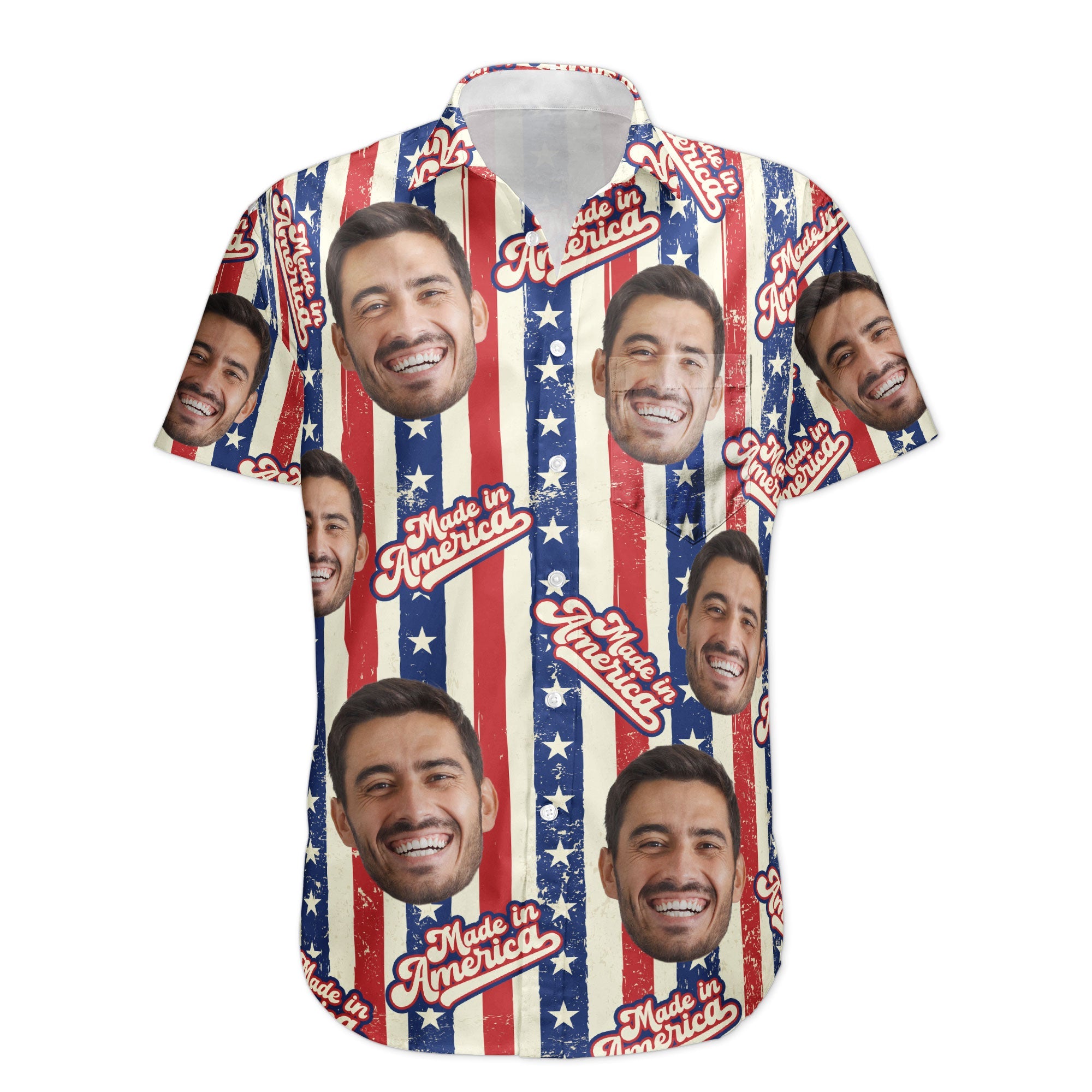 Made In America - Personalized Photo Hawaiian Shirt