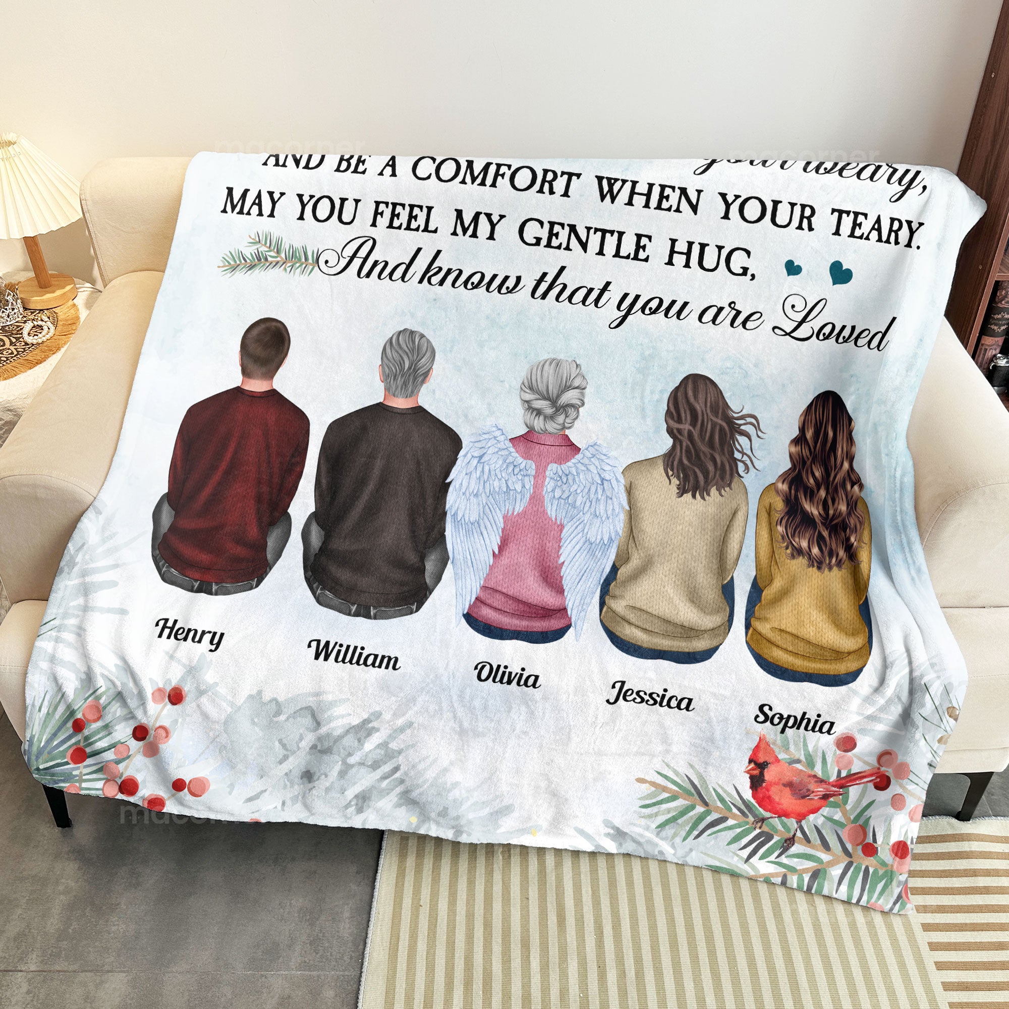 Made With Love Just For You - Personalized Blanket