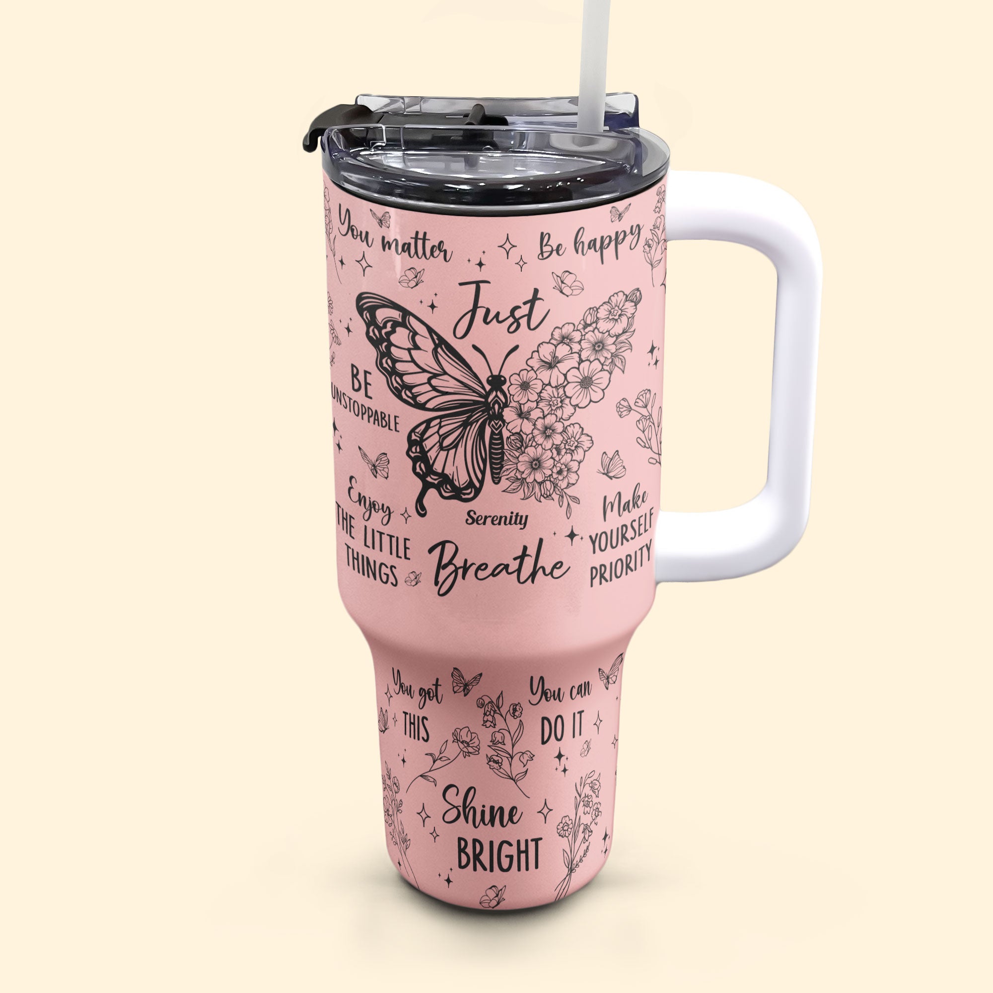 Make Your Own Affirmation Tumbler 40Oz - Personalized 40oz Tumbler With Straw