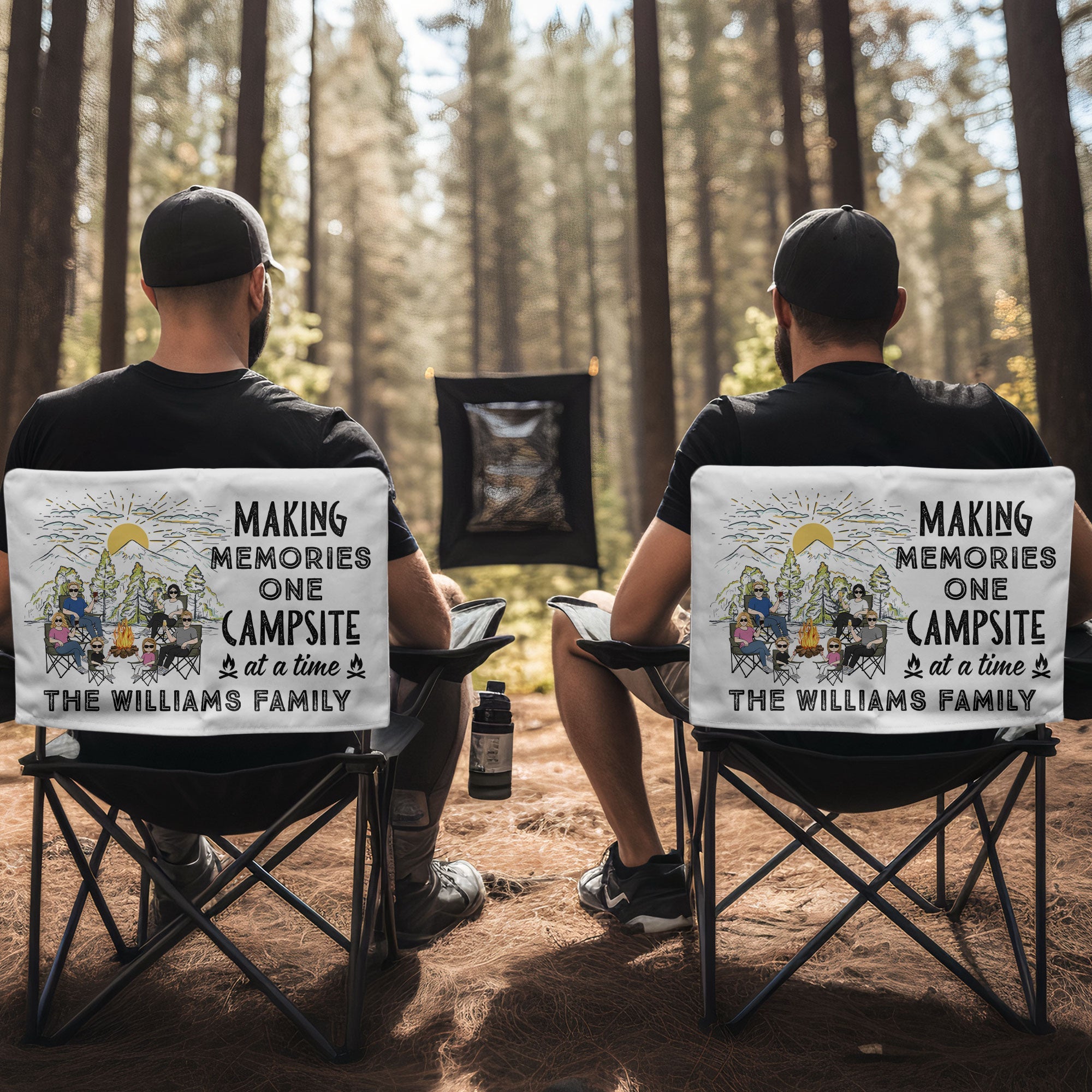 Making Memories One Campsite At A Time - Personalized Folding Chair Cover