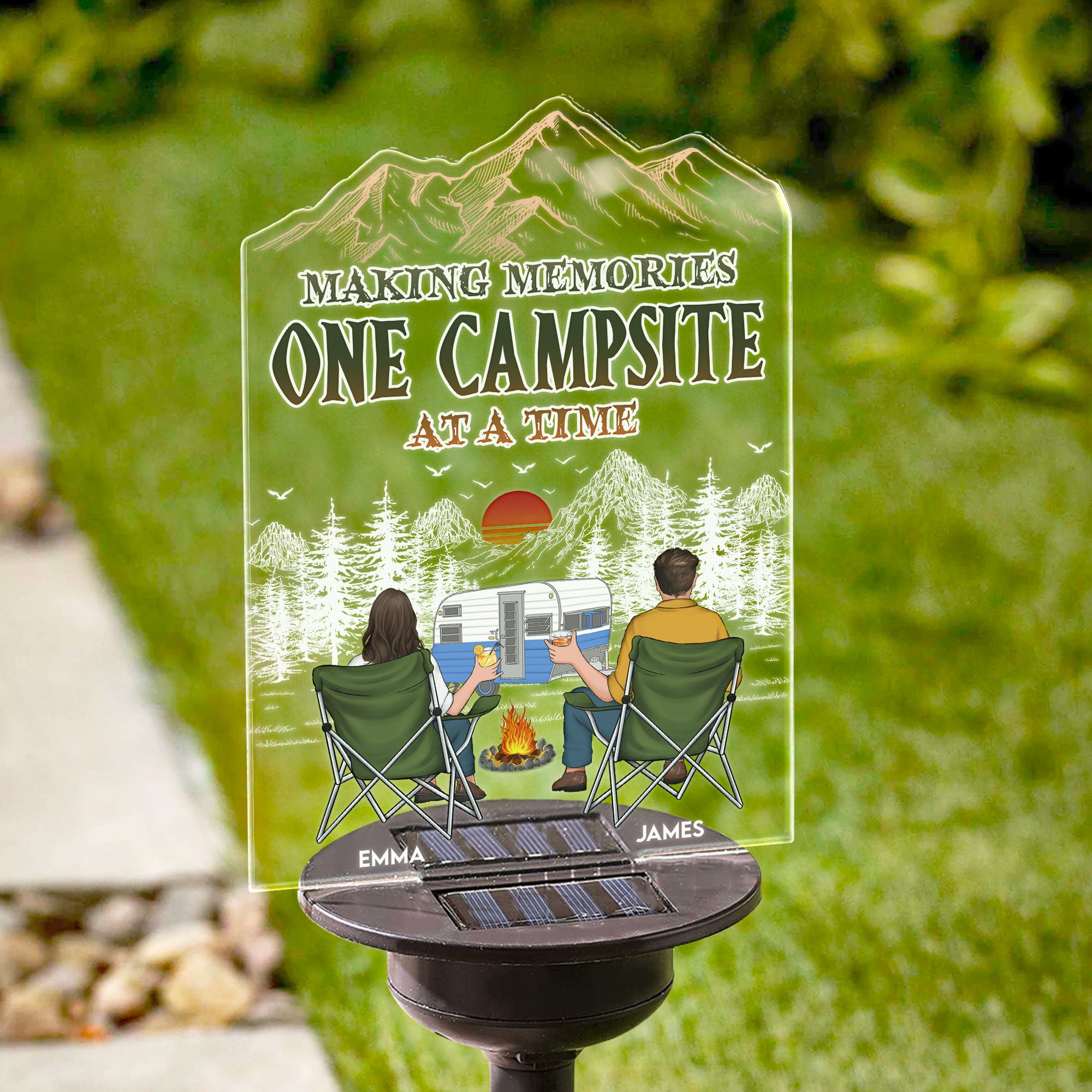 Making Memories One Campsite At A Time - Personalized Solar Light