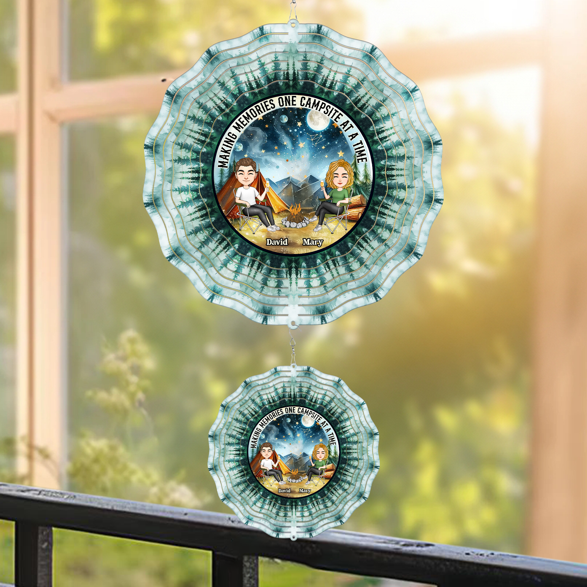 Making Memories One Campsite At A Time - Personalized Wind Spinner