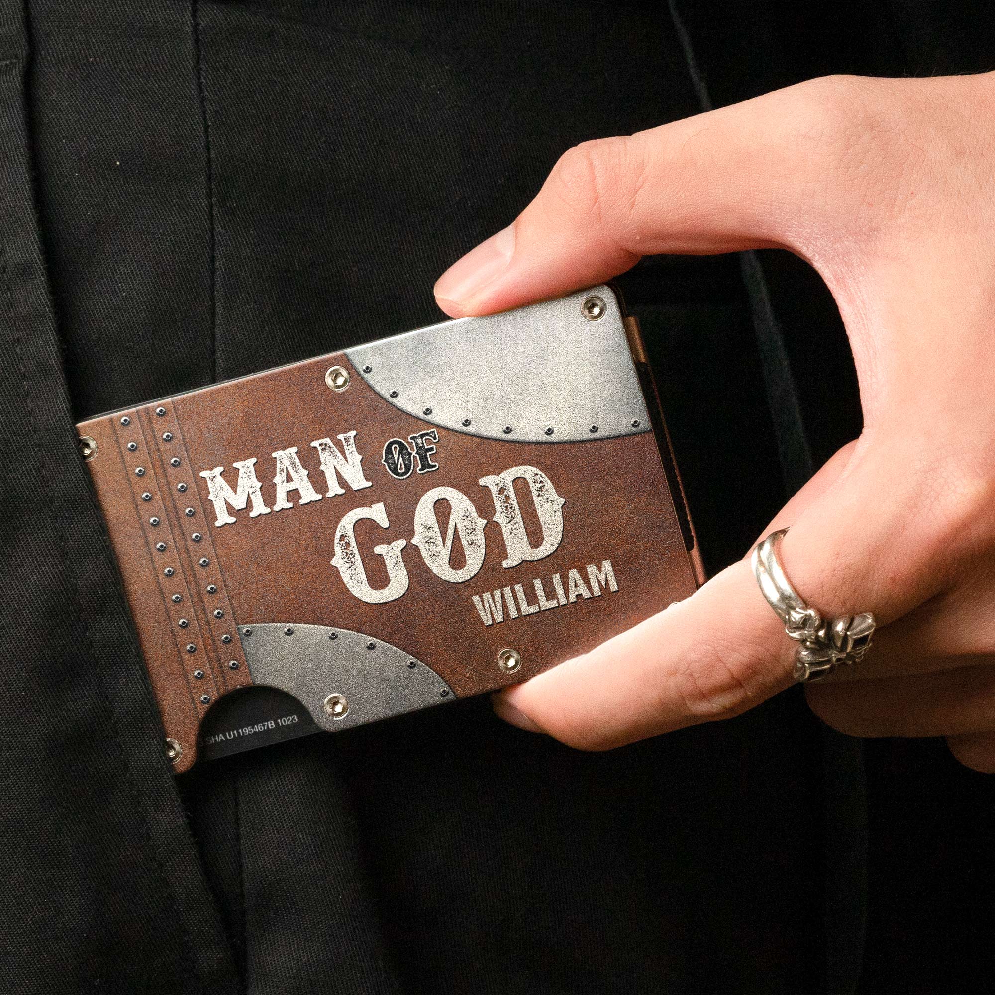 Man Of God - Personalized Metal Card Holder