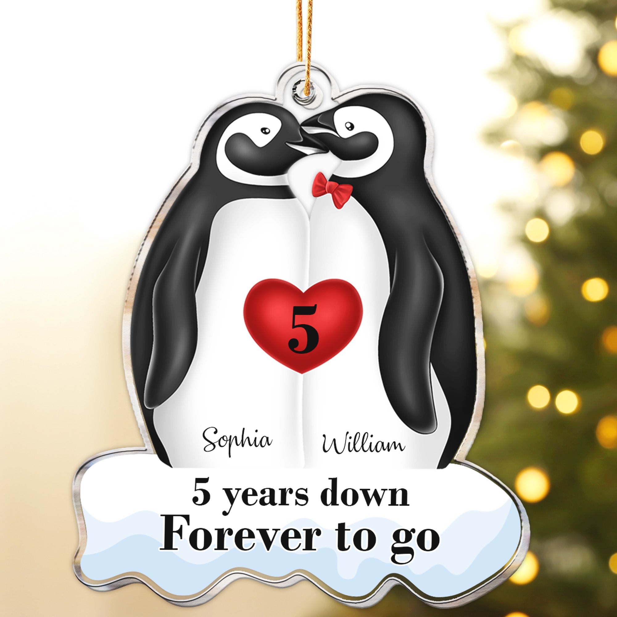 Many Years Down Forever To Go - Personalized Acrylic Ornament