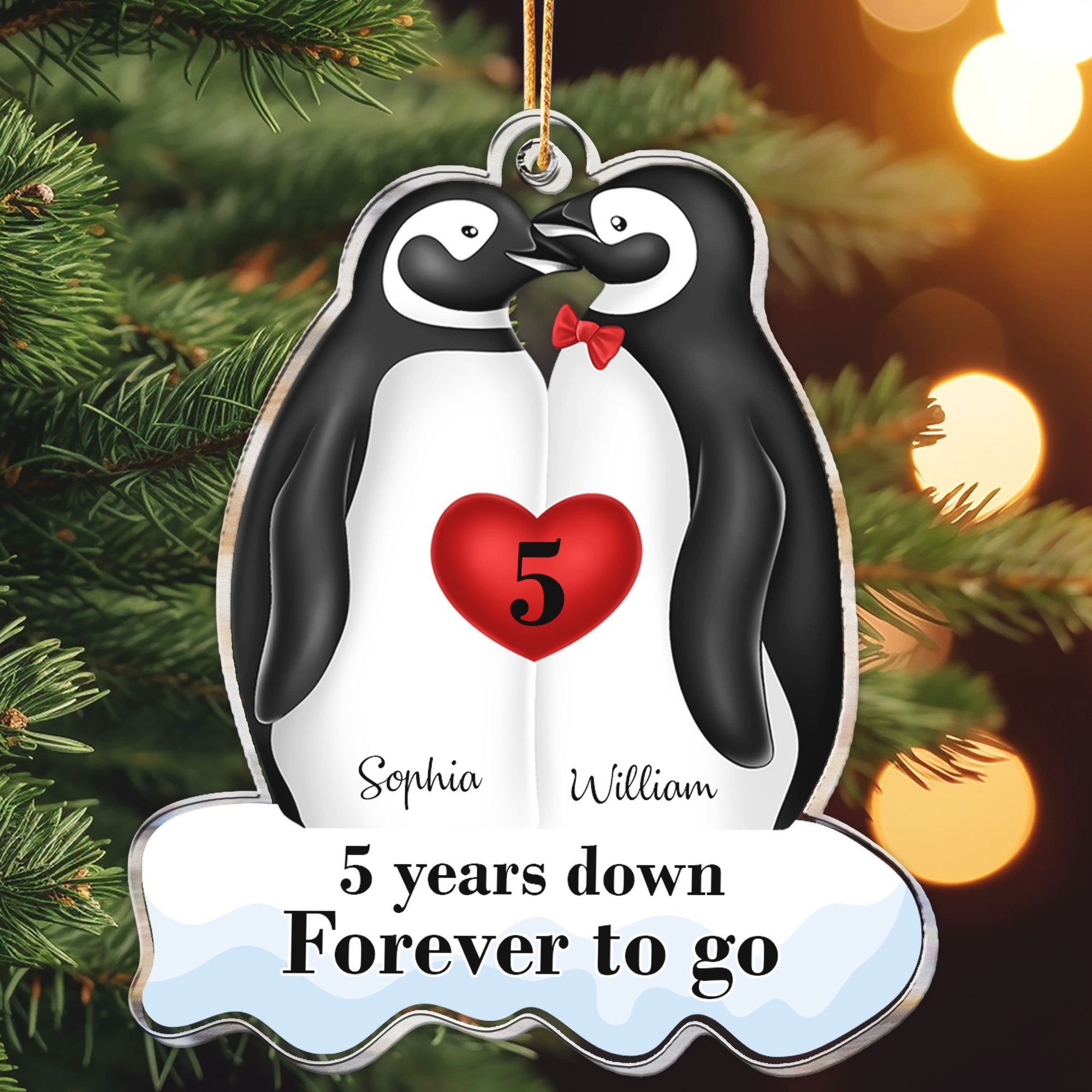 Many Years Down Forever To Go - Personalized Acrylic Ornament