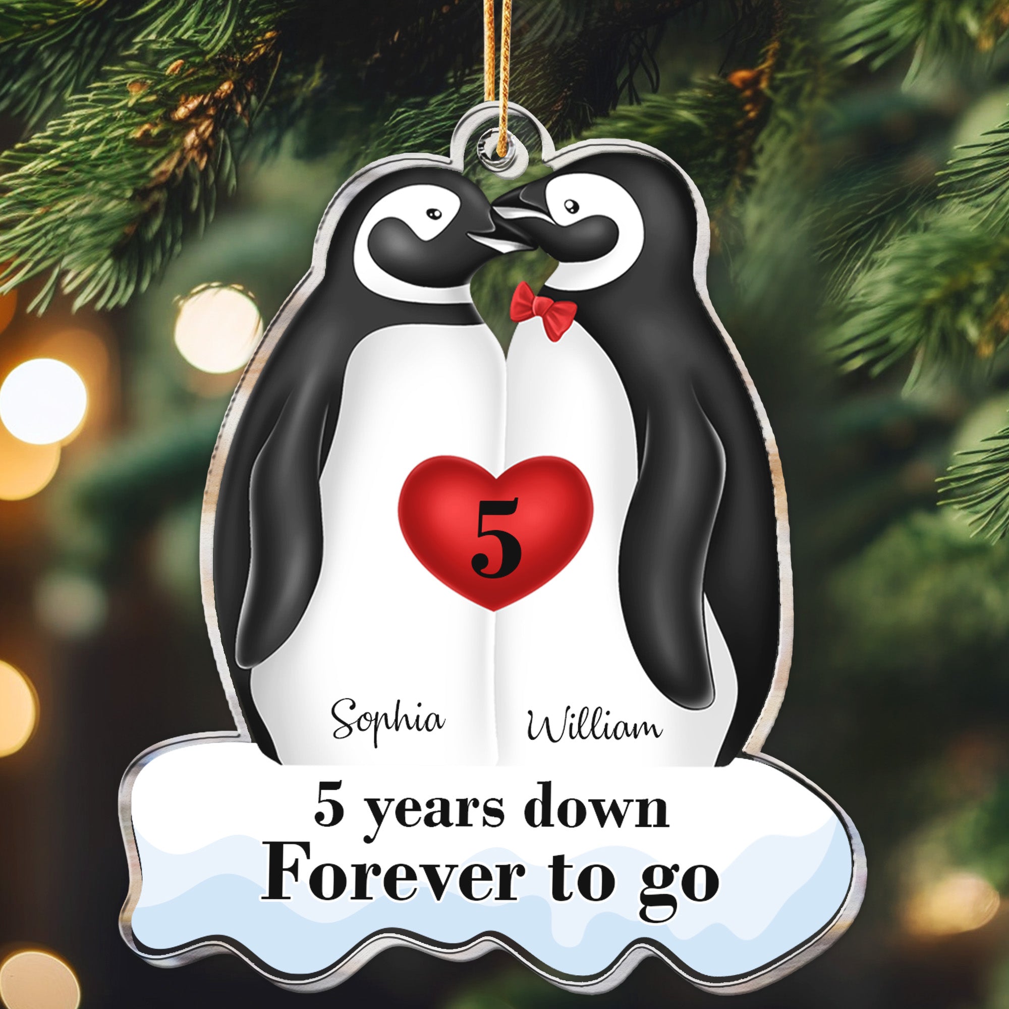 Many Years Down Forever To Go - Personalized Acrylic Ornament