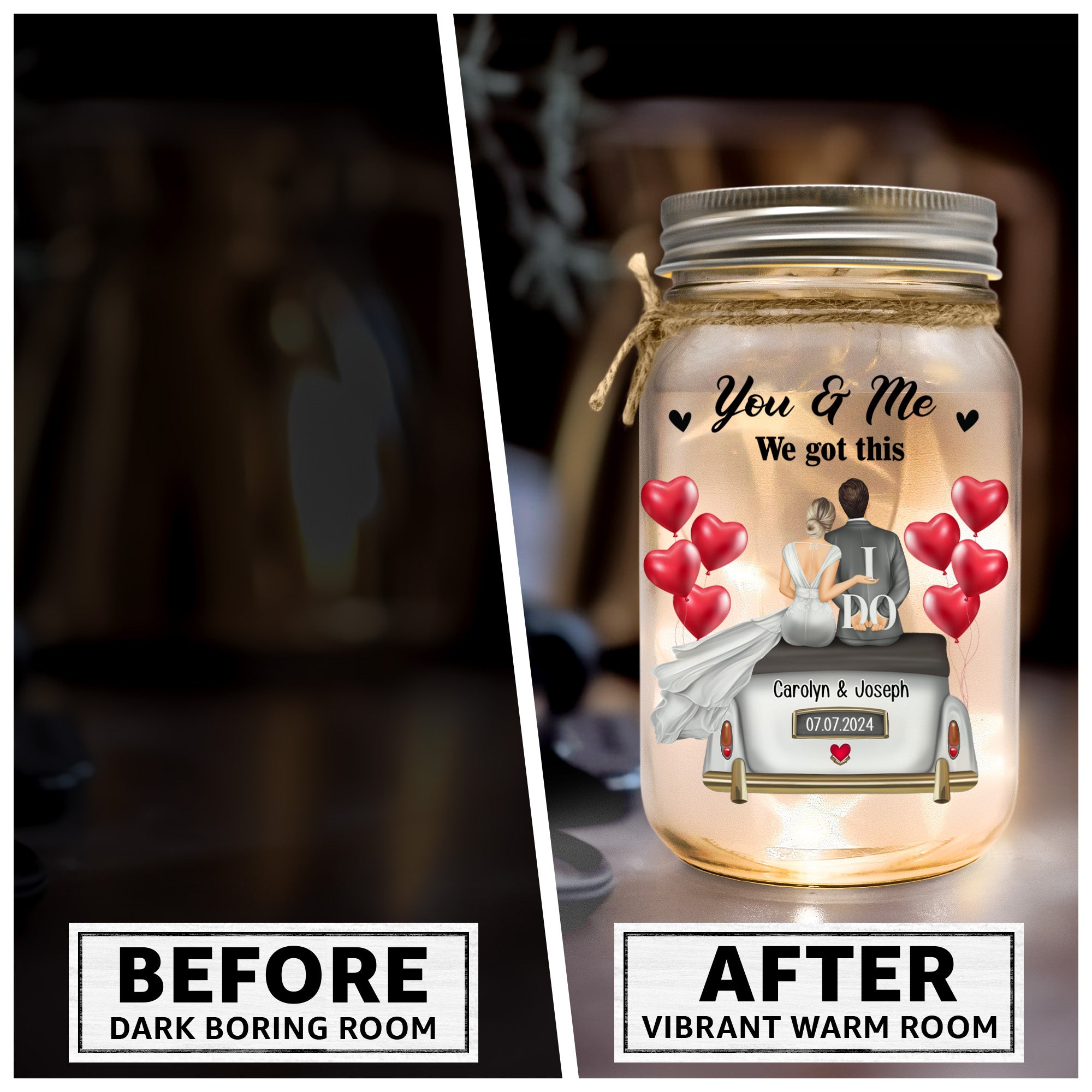 Marriage Prayer Lord Help Us To Remember - Personalized Mason Jar Light