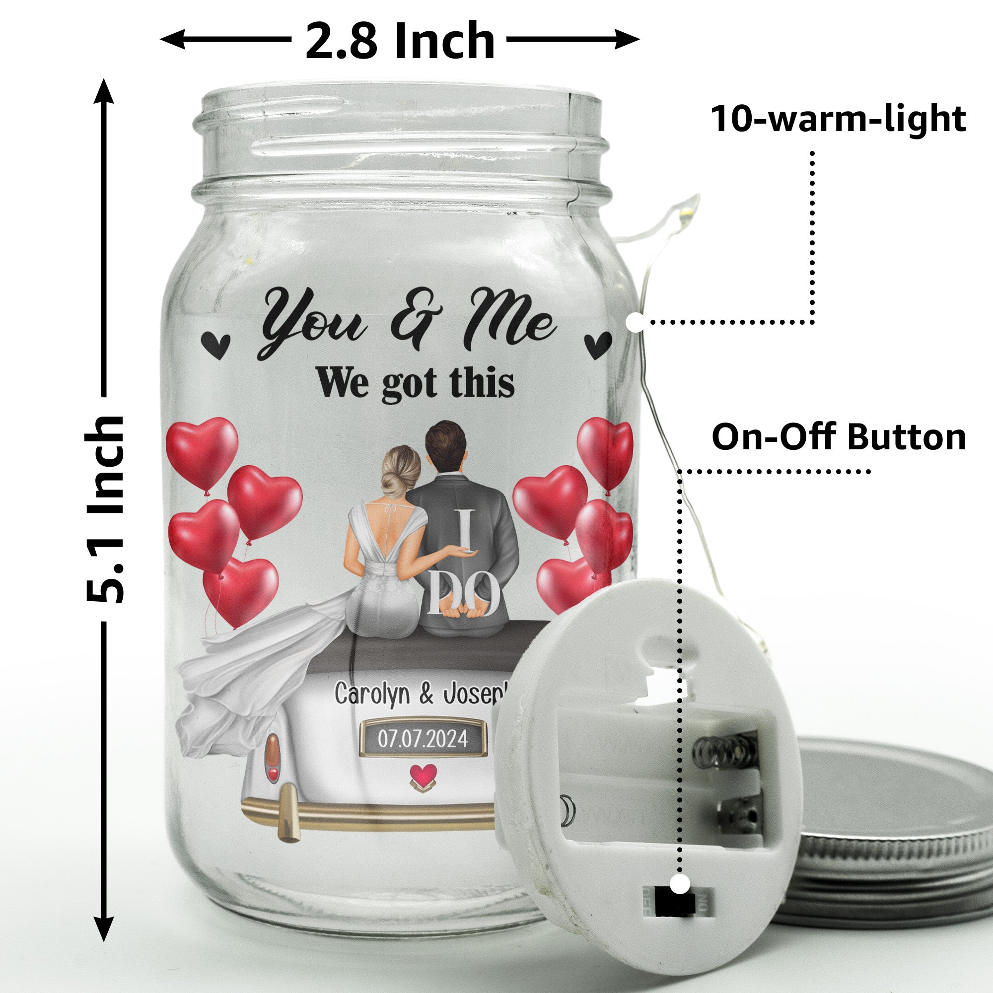 Marriage Prayer Lord Help Us To Remember - Personalized Mason Jar Light