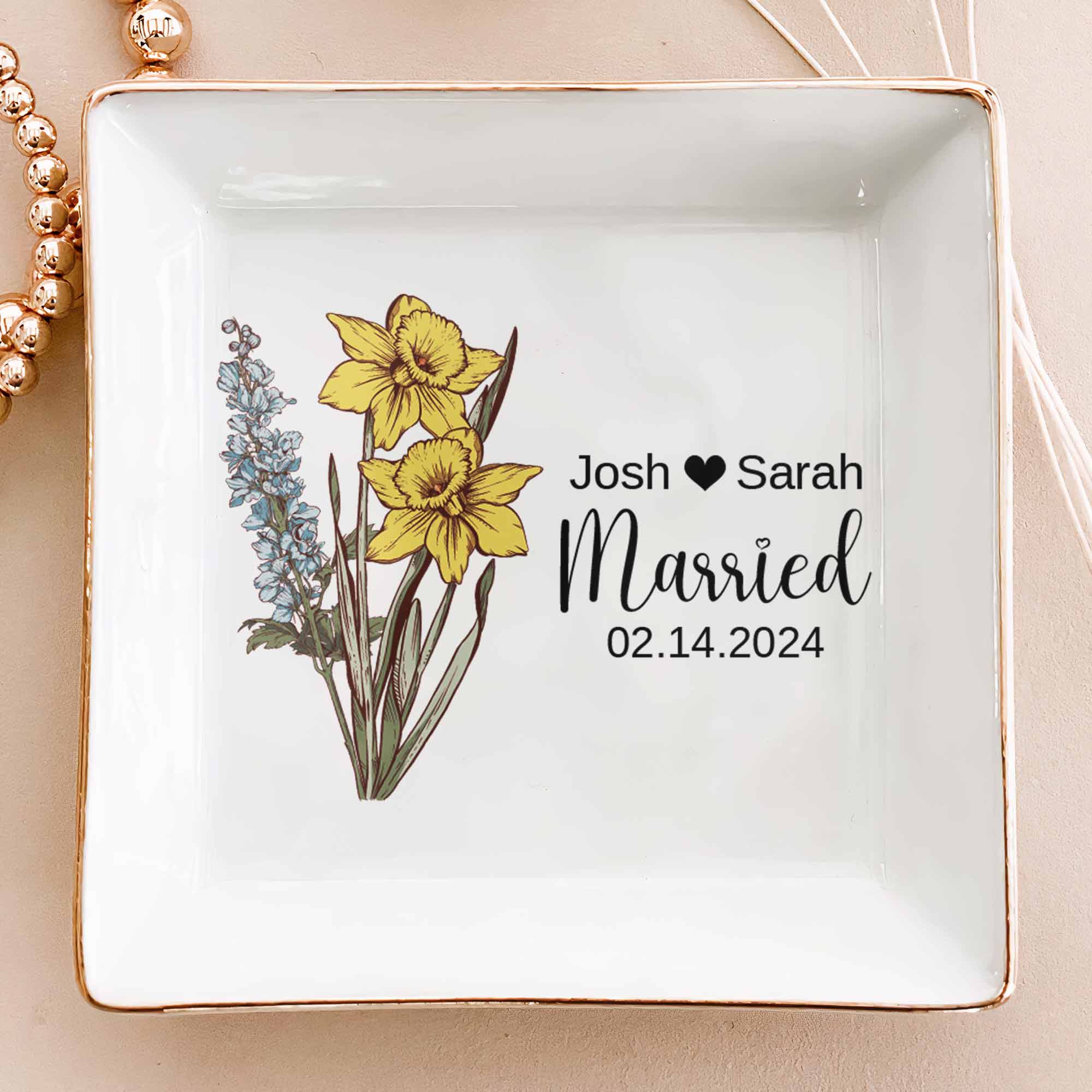 Married Since - Personalized Jewelry Dish