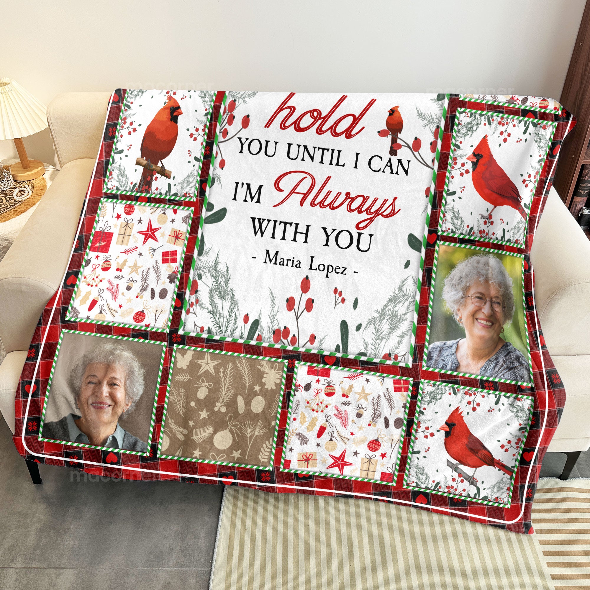 May This Blanket Hold You Until I Can - Personalized Photo Blanket