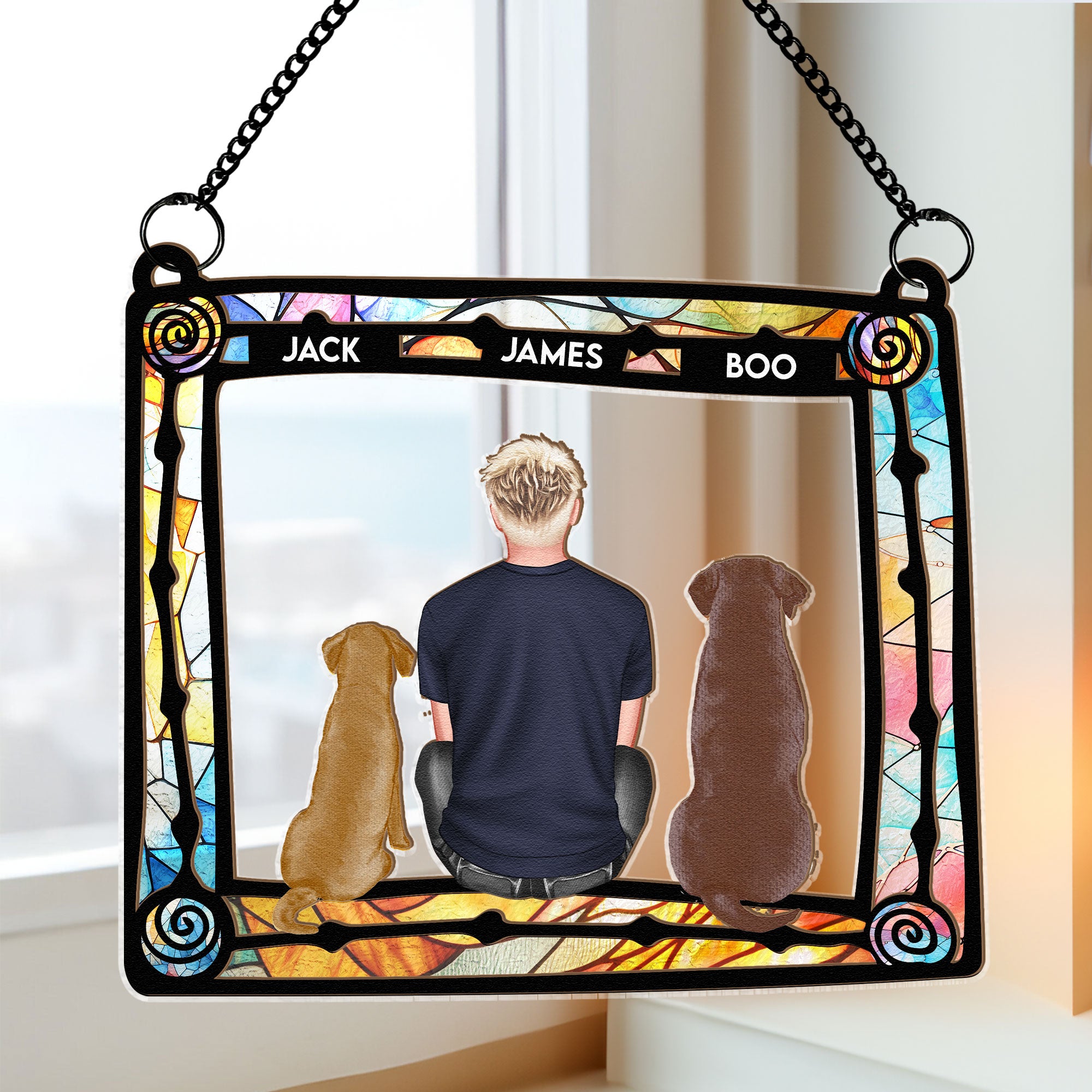 Me & My Cat - Personalized Window Hanging Suncatcher Ornament